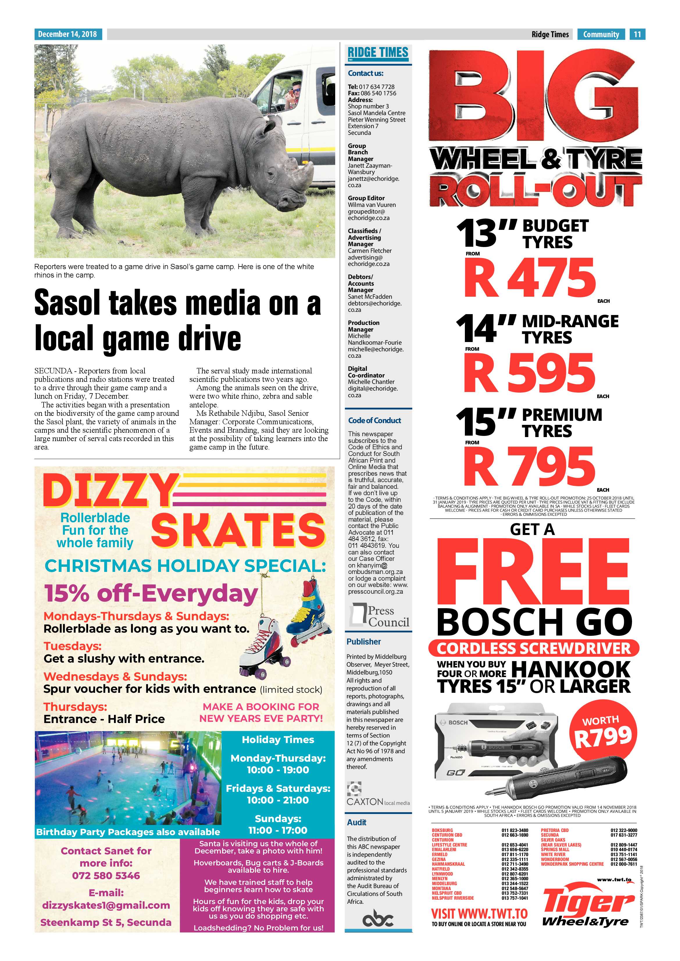 Ridge Times 14 December 2018 page 13
