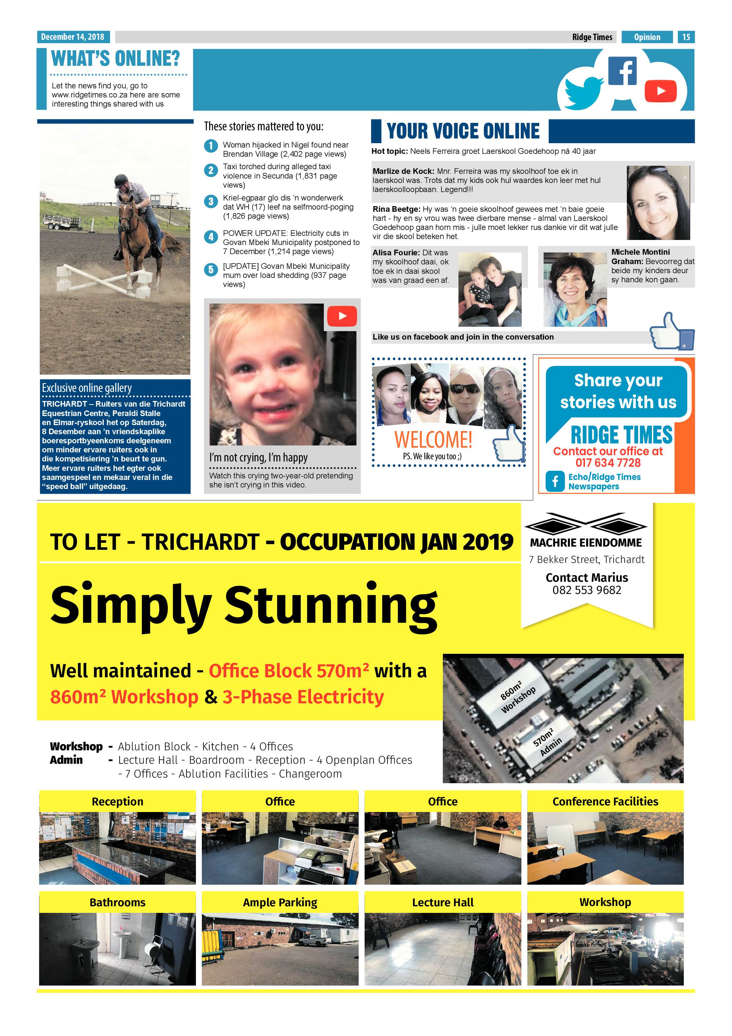 Ridge Times 14 December 2018 page 17