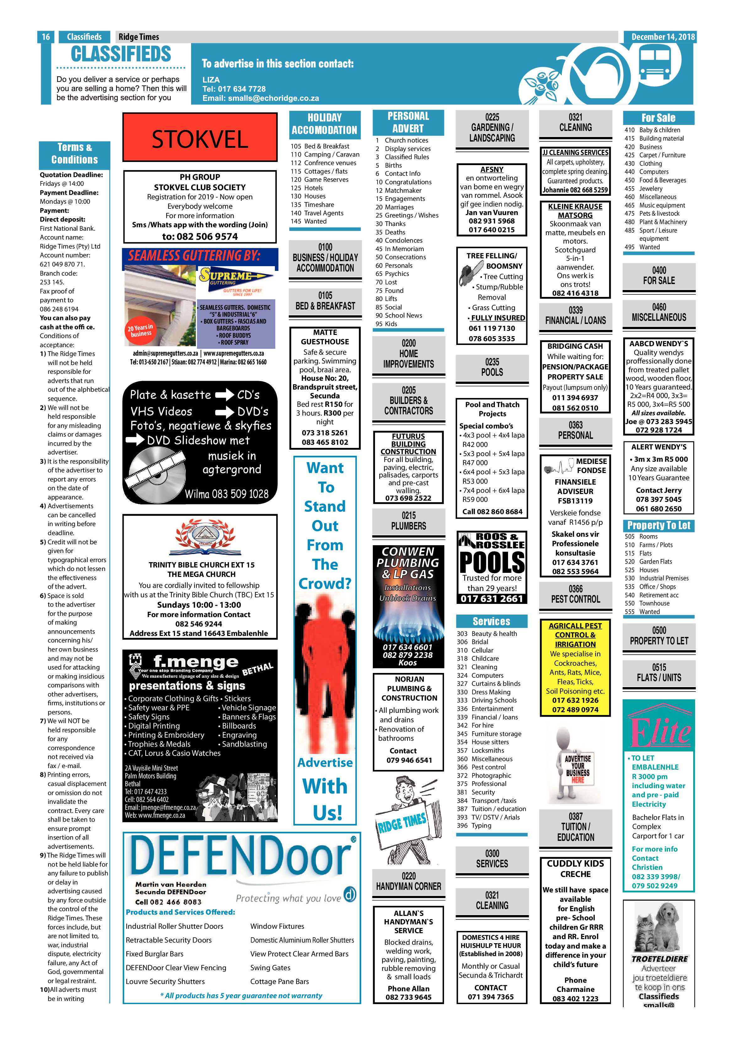 Ridge Times 14 December 2018 page 18