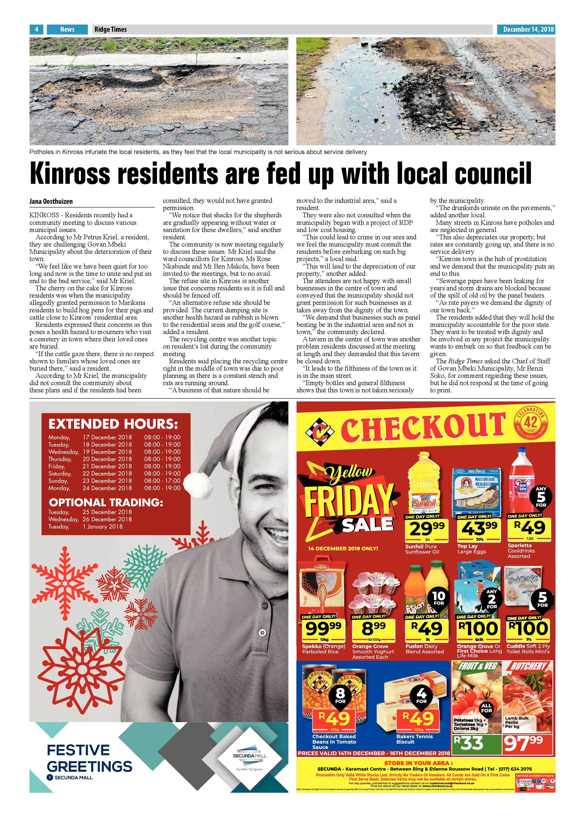 Ridge Times 14 December 2018 page 6