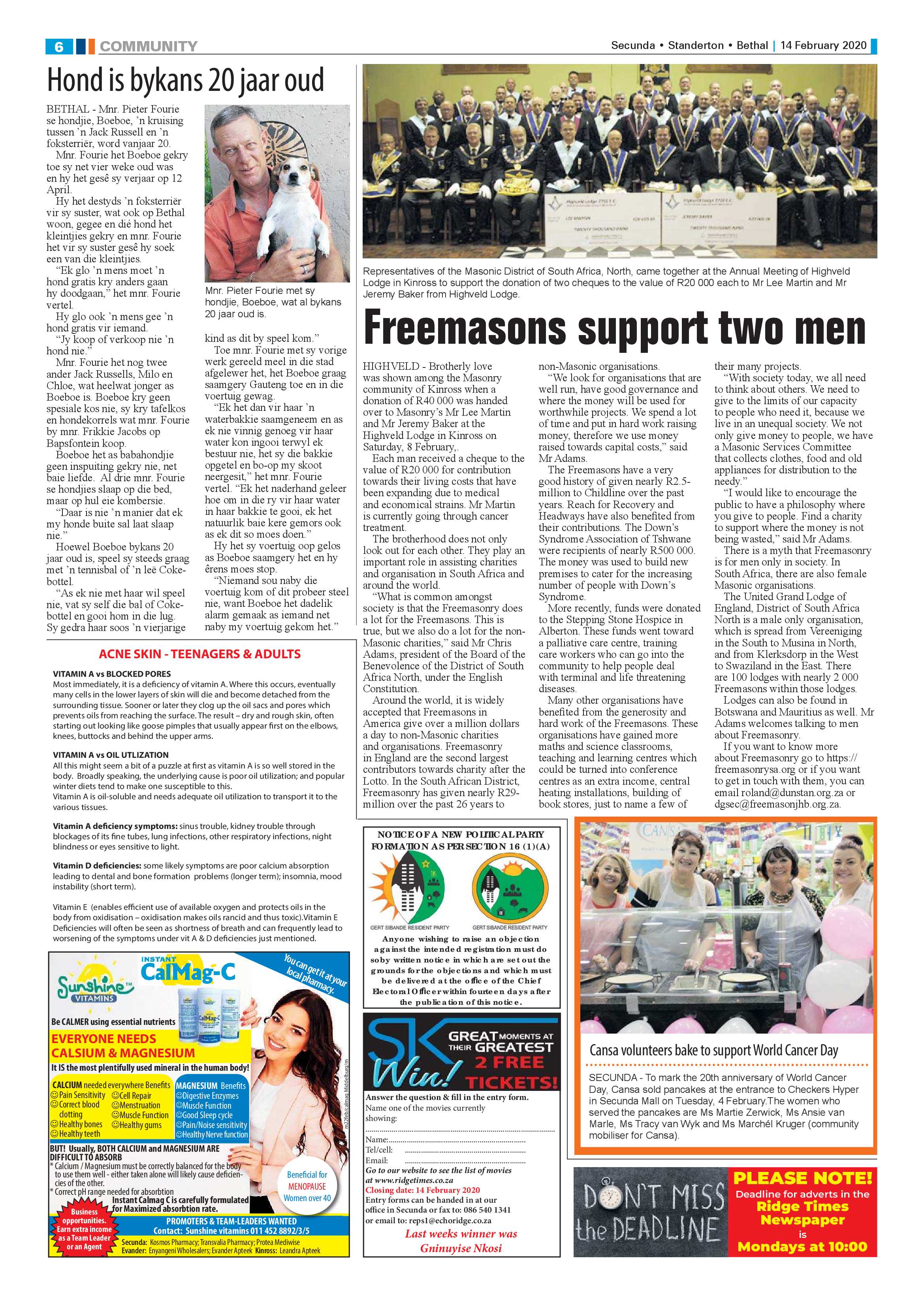 Ridge Times 14 February 2020 page 6