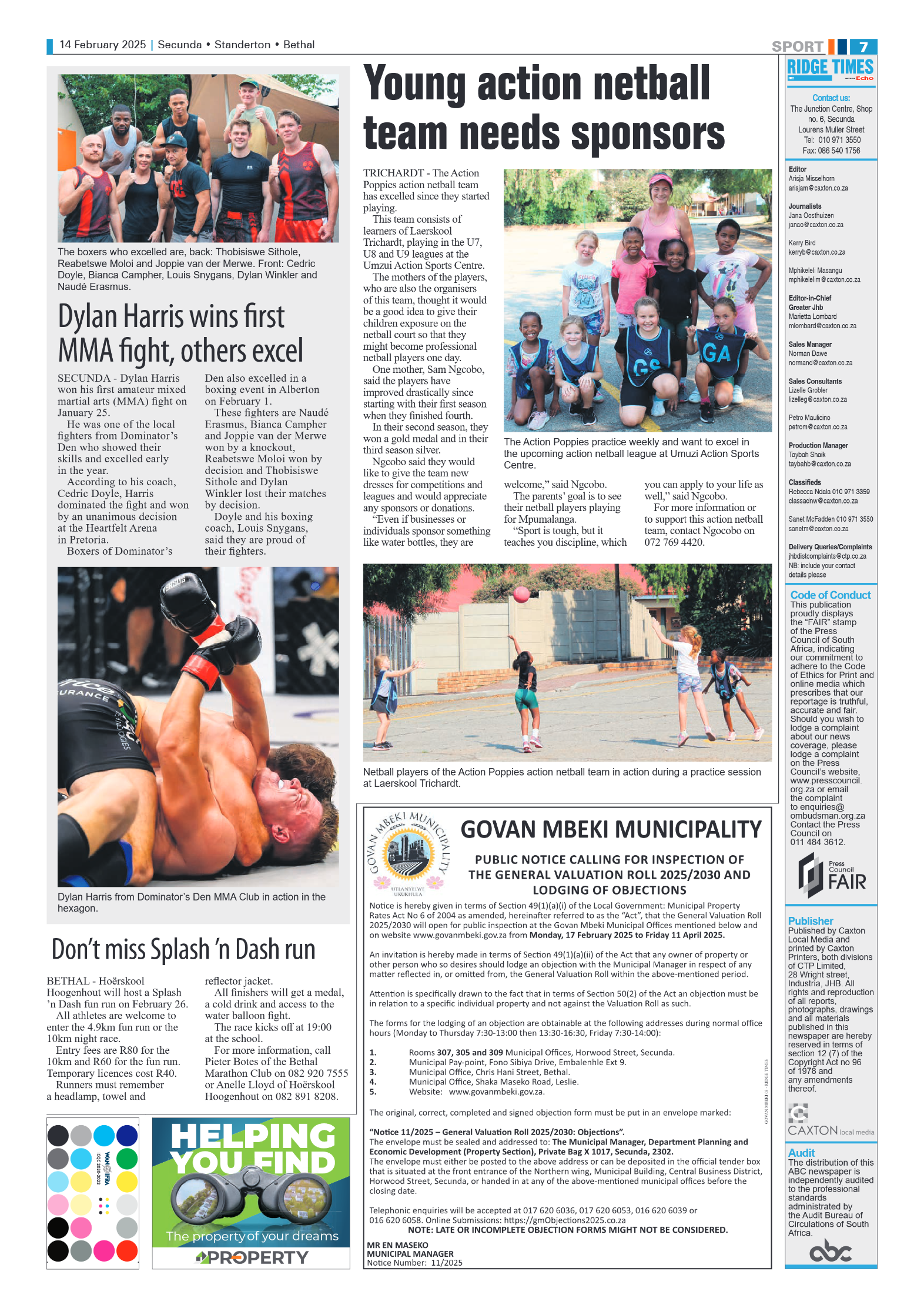 Ridge Times 14 February 2025 page 7
