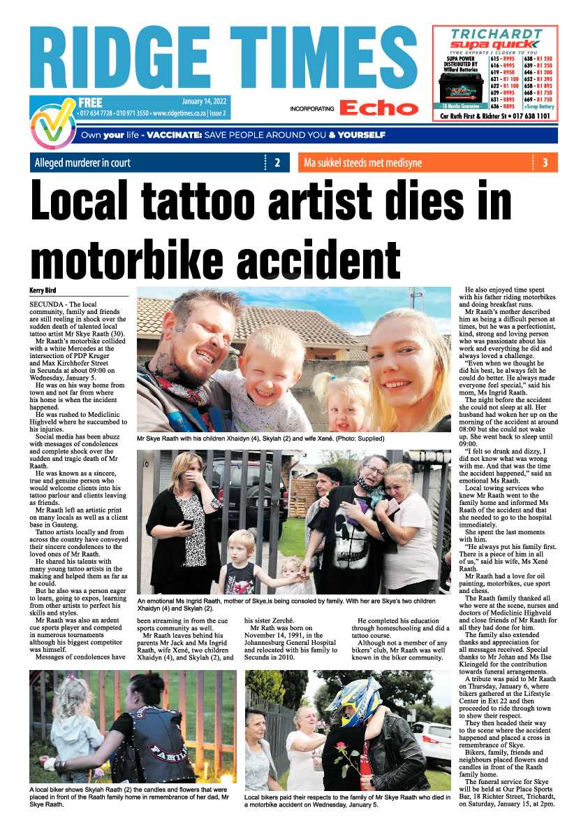 Ridge Times 14 January 2022 page 1