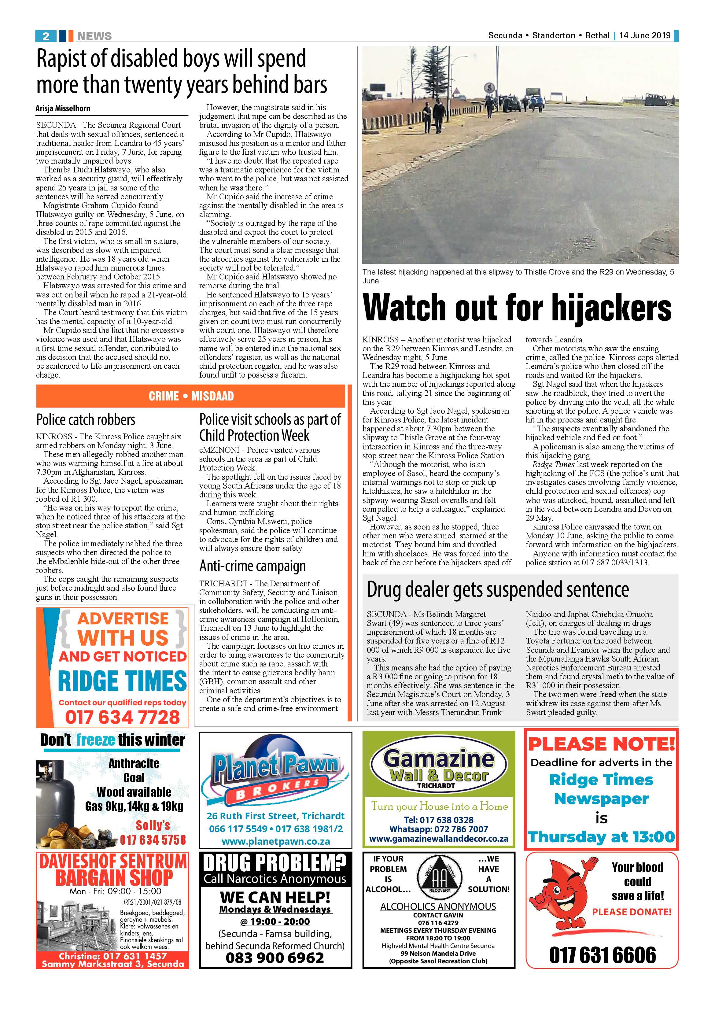 Ridge Times 14 June 2019 page 2