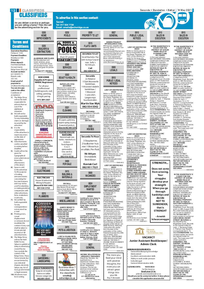 Ridge Times 14 May 2021 page 12