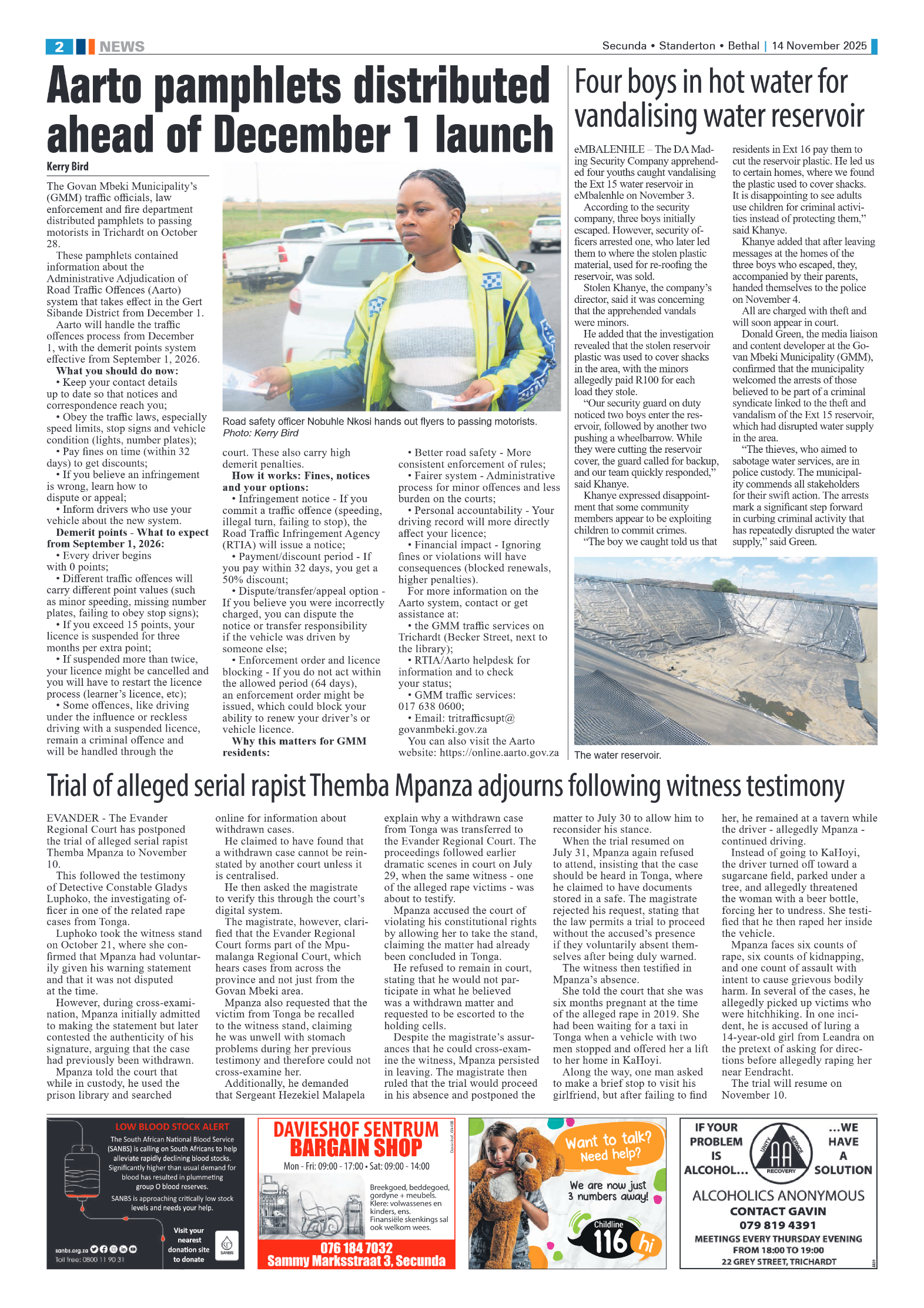 Ridge Times 14 November 2025 page 2