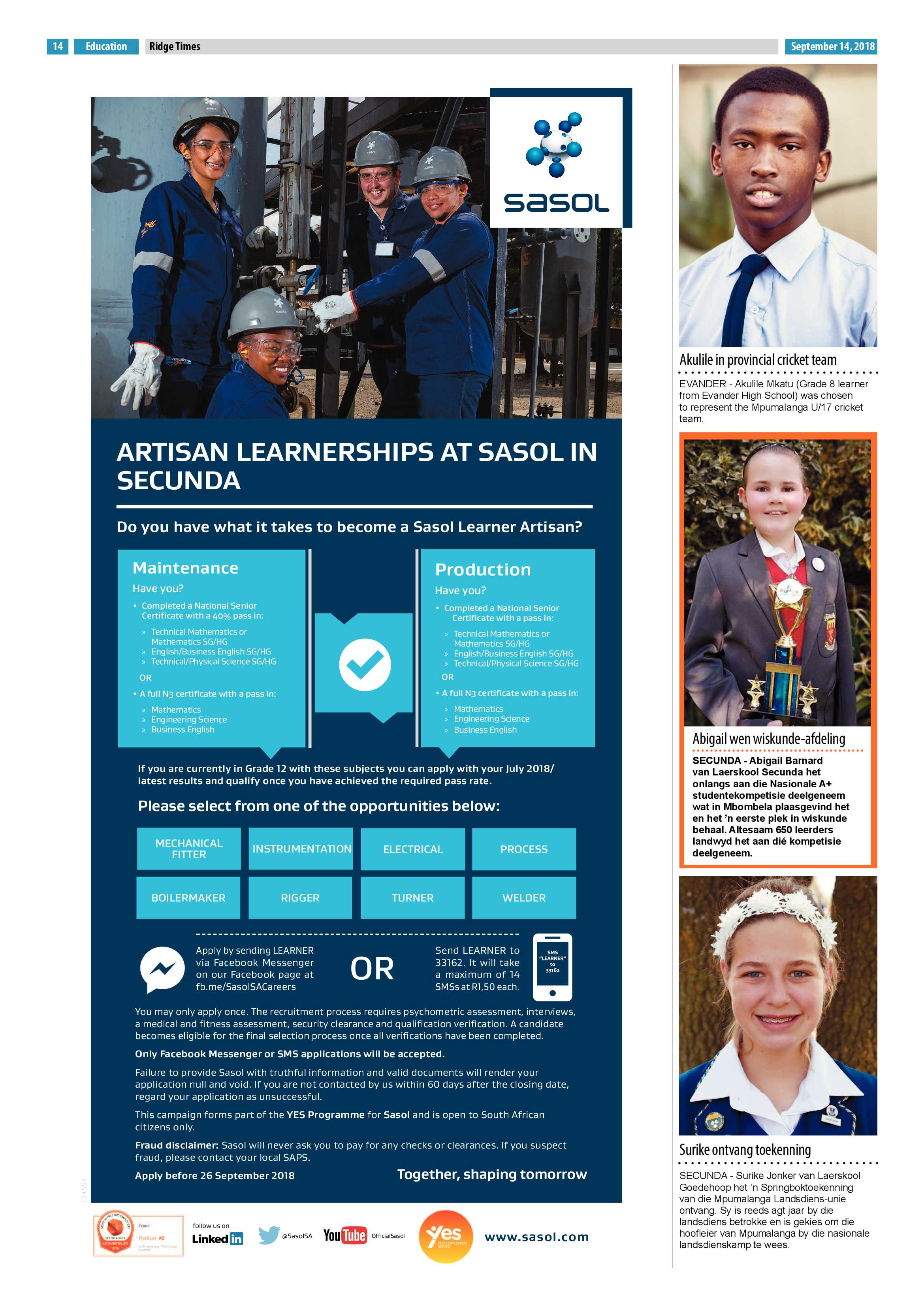 Ridge Times 14 September 2018 page 14