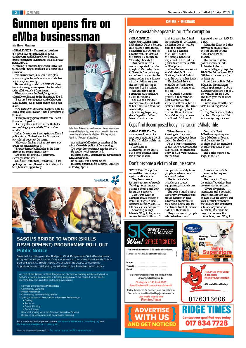 Ridge Times 15 April 2022 page 2