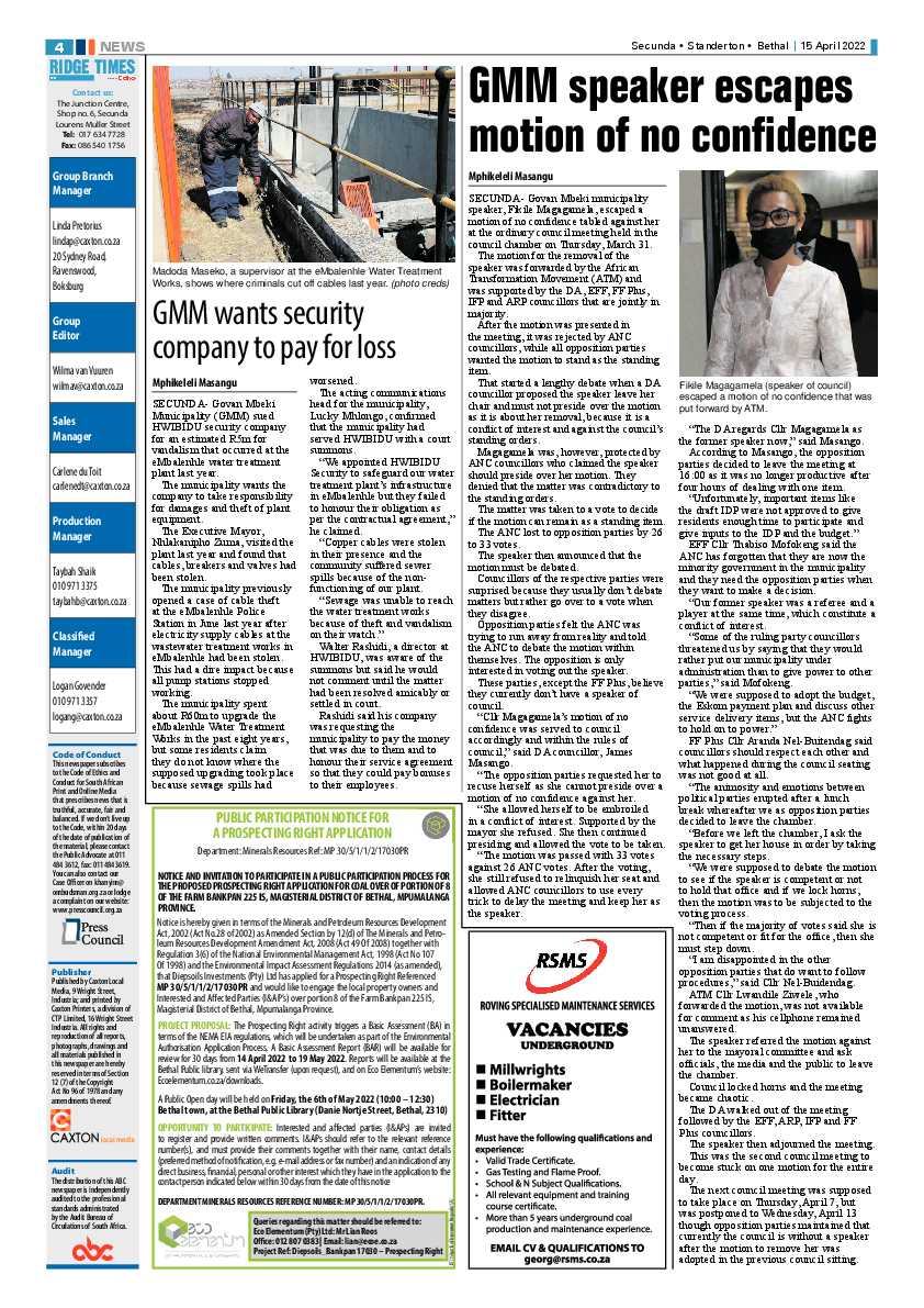 Ridge Times 15 April 2022 page 4