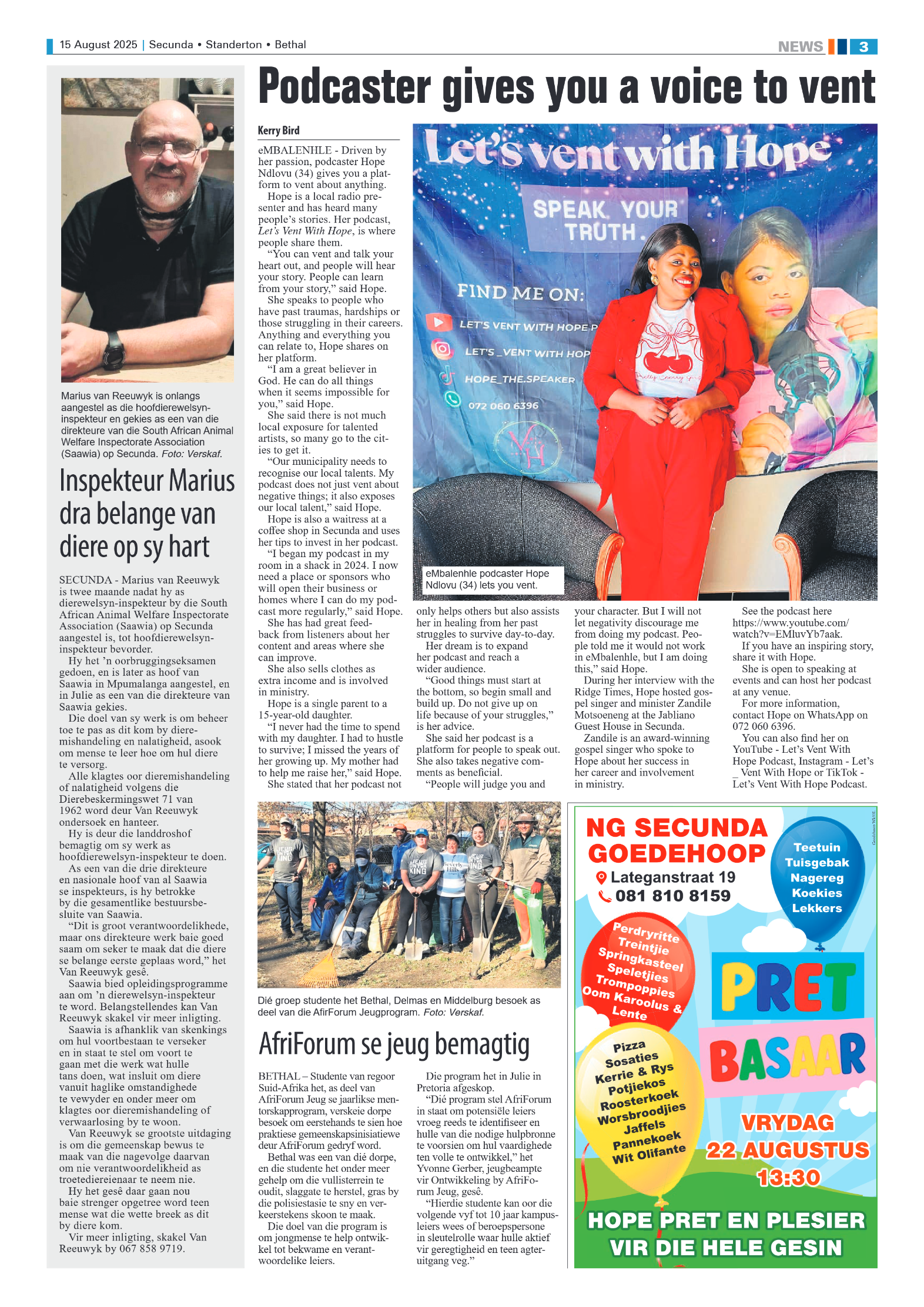 Ridge Times 15 August 2025 page 3