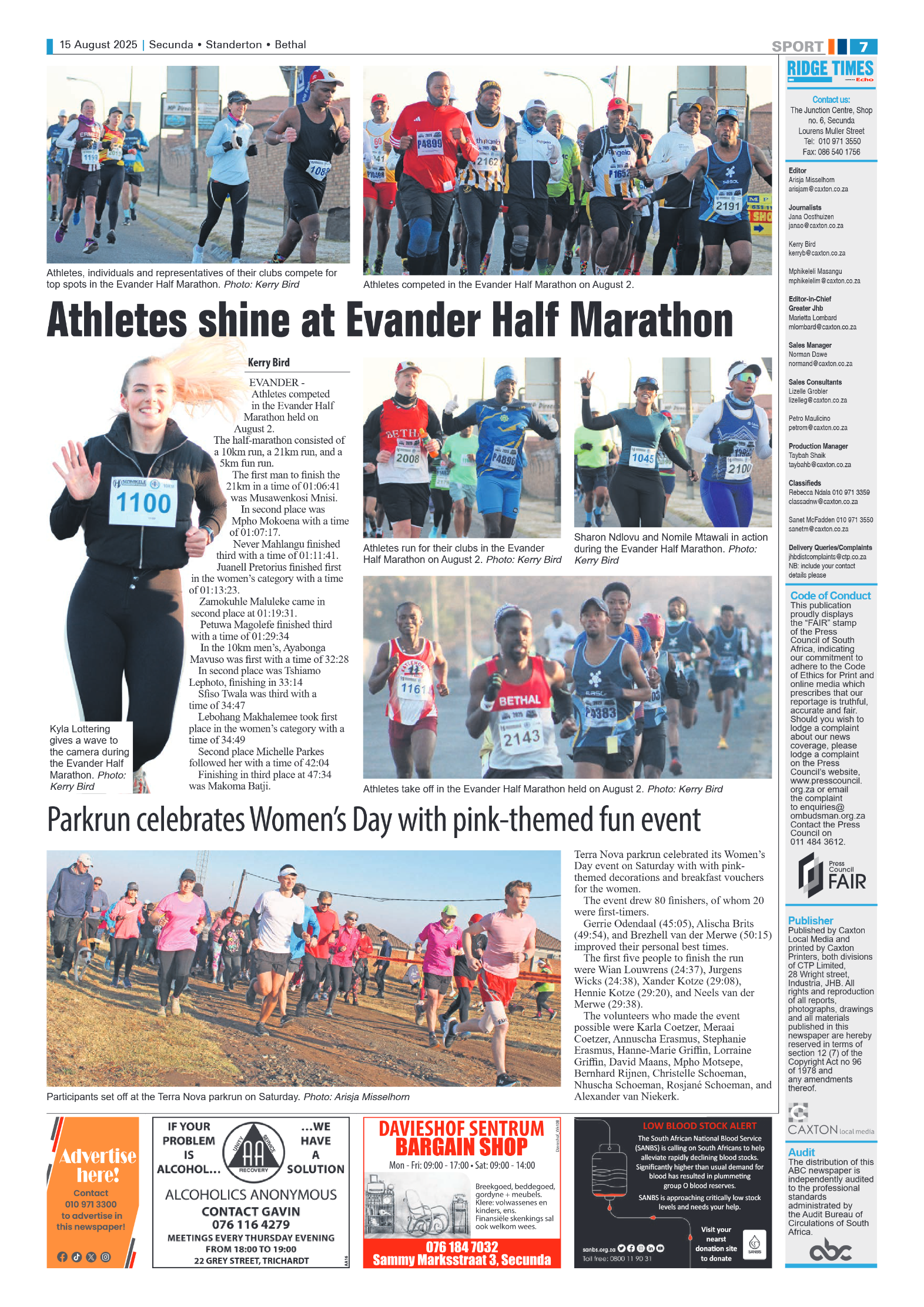 Ridge Times 15 August 2025 page 7