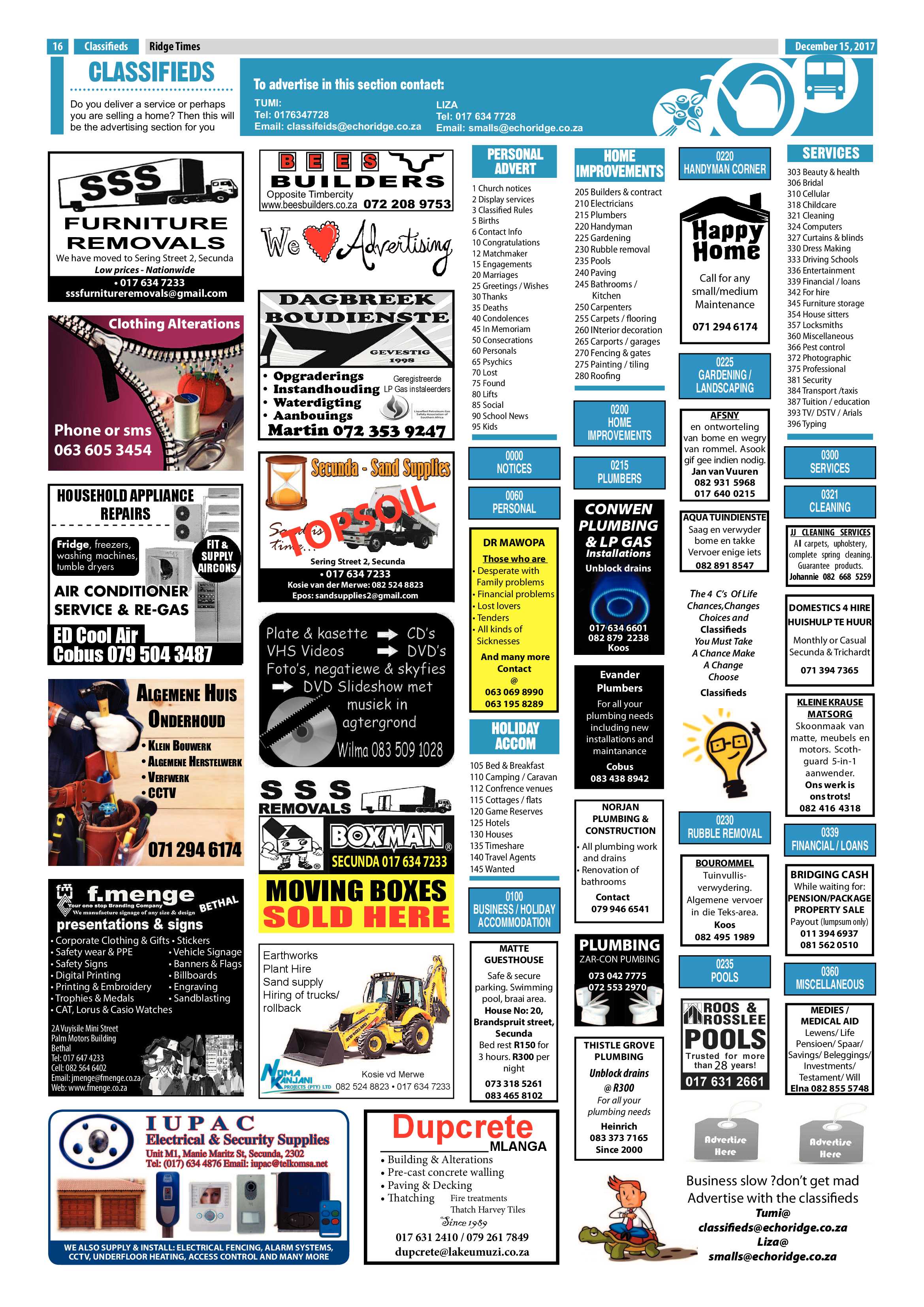 Ridge Times 15 December 2017 page 17