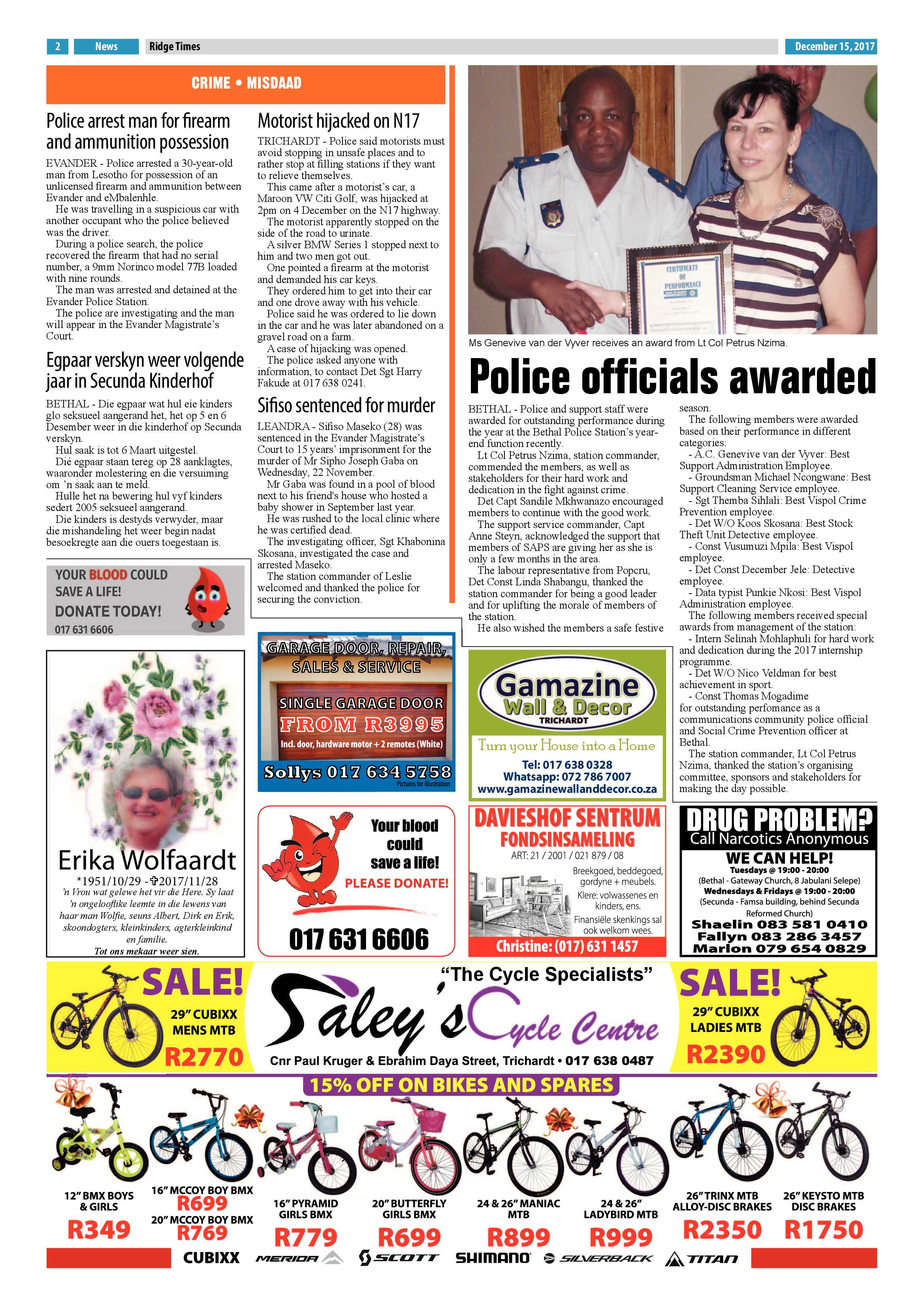 Ridge Times 15 December 2017 page 2