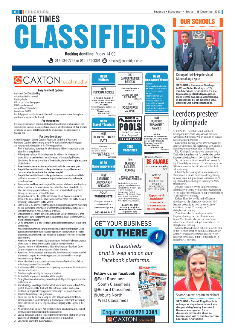 Ridge Times 15 December 2023 page 6