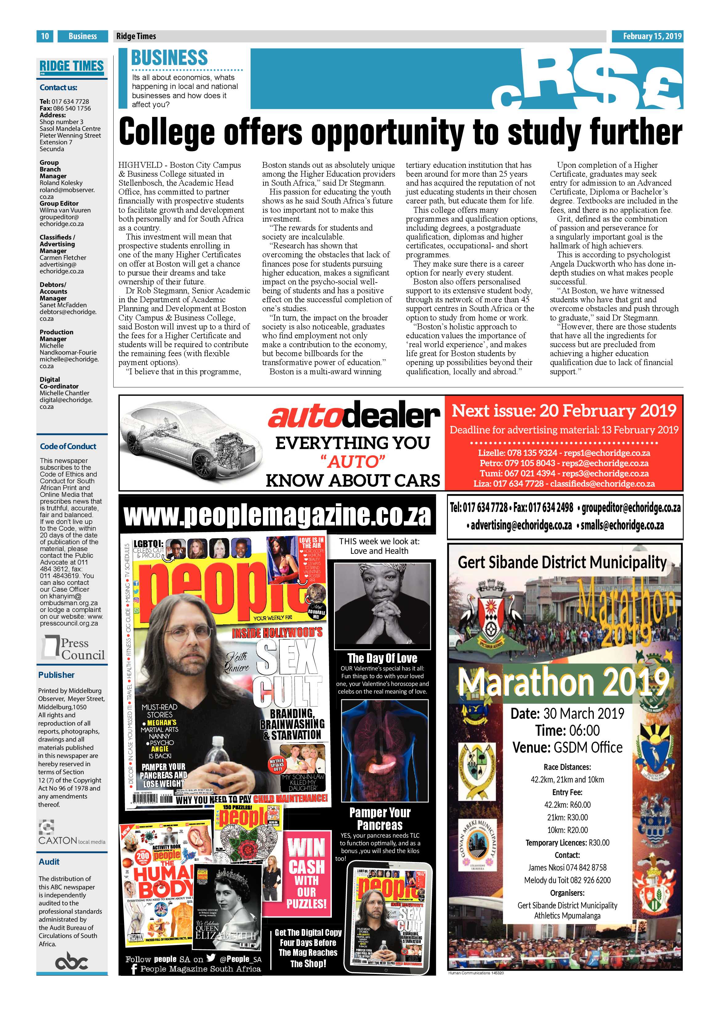 Ridge Times 15 February 2019 page 10