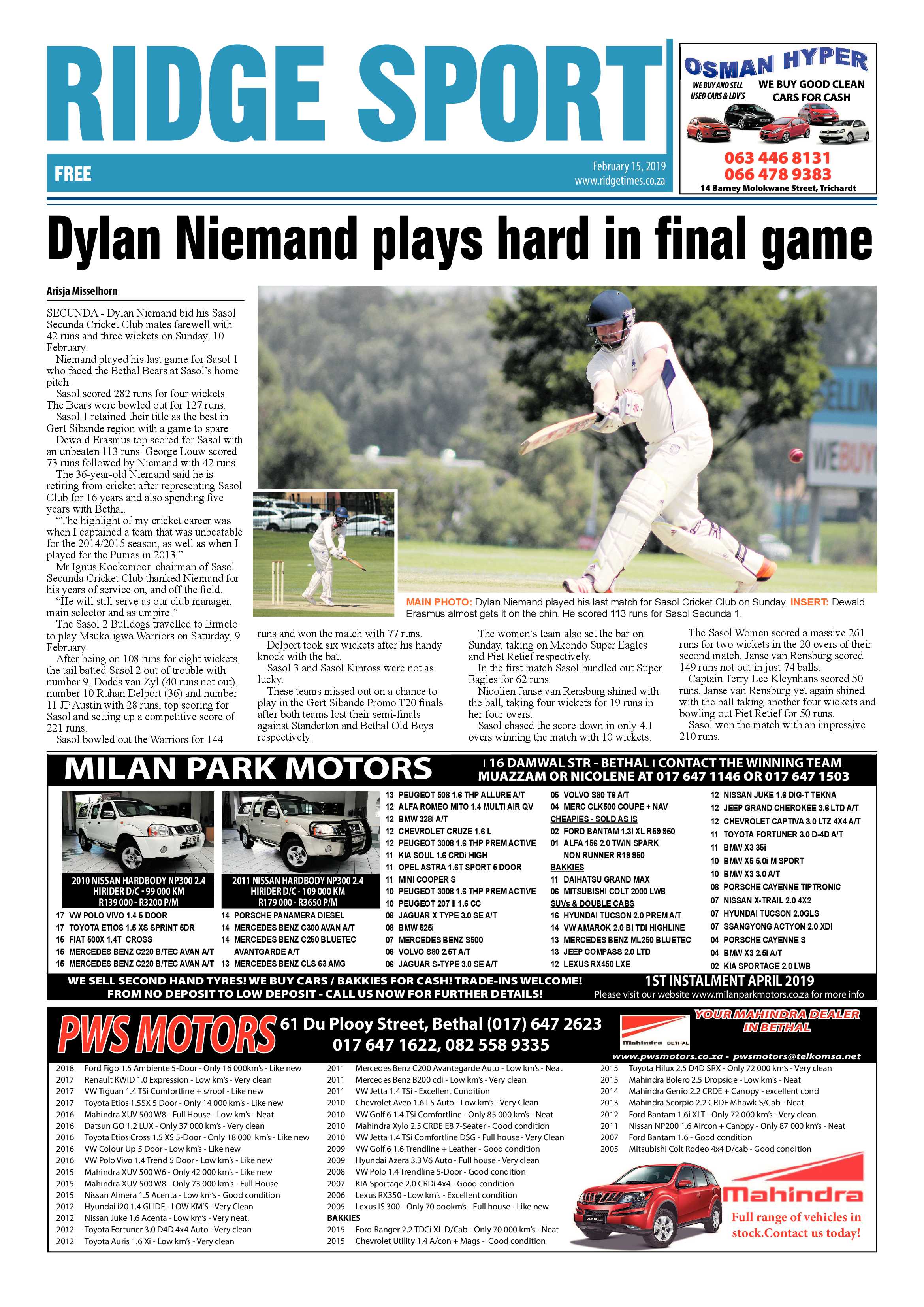Ridge Times 15 February 2019 page 16