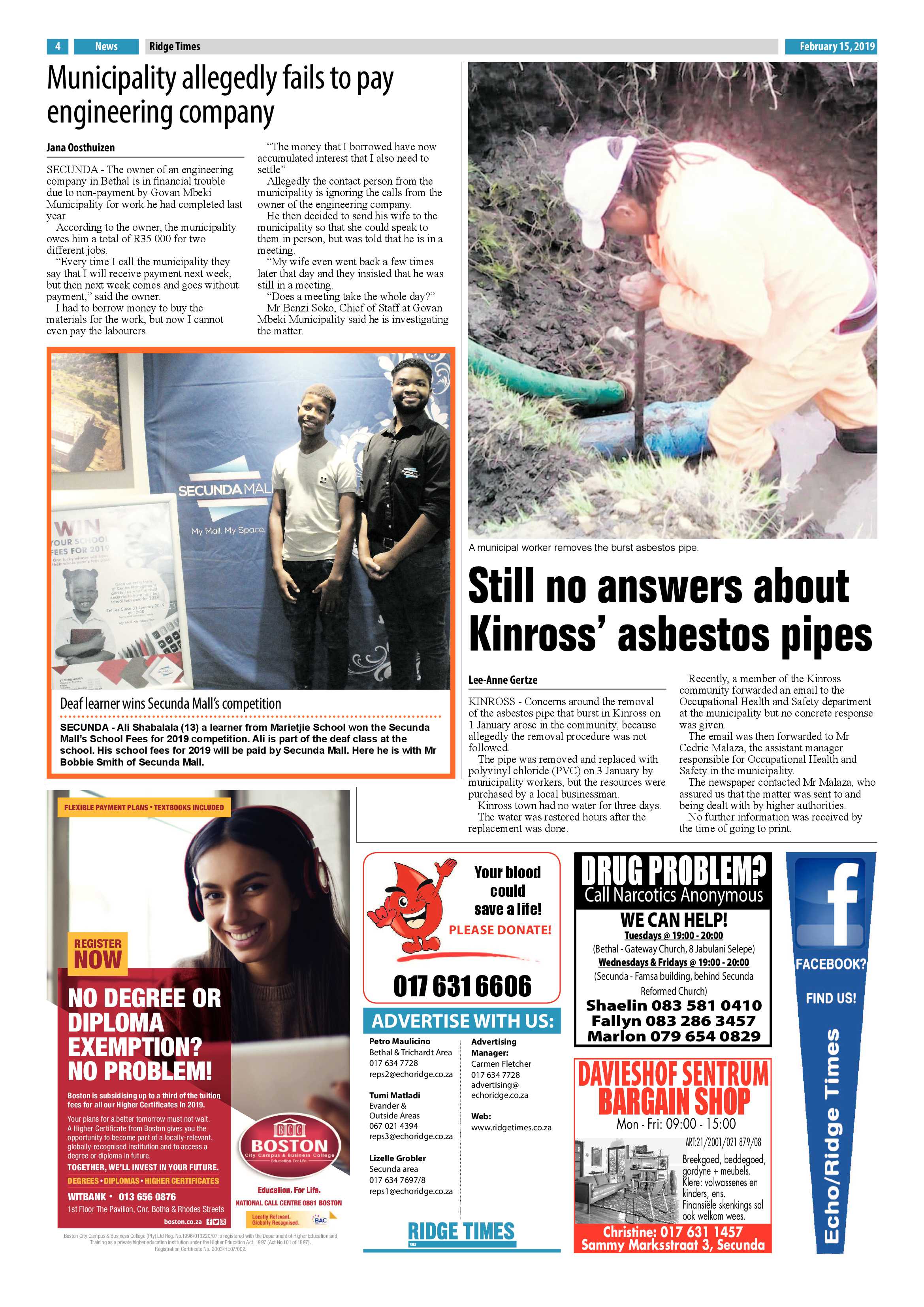 Ridge Times 15 February 2019 page 4
