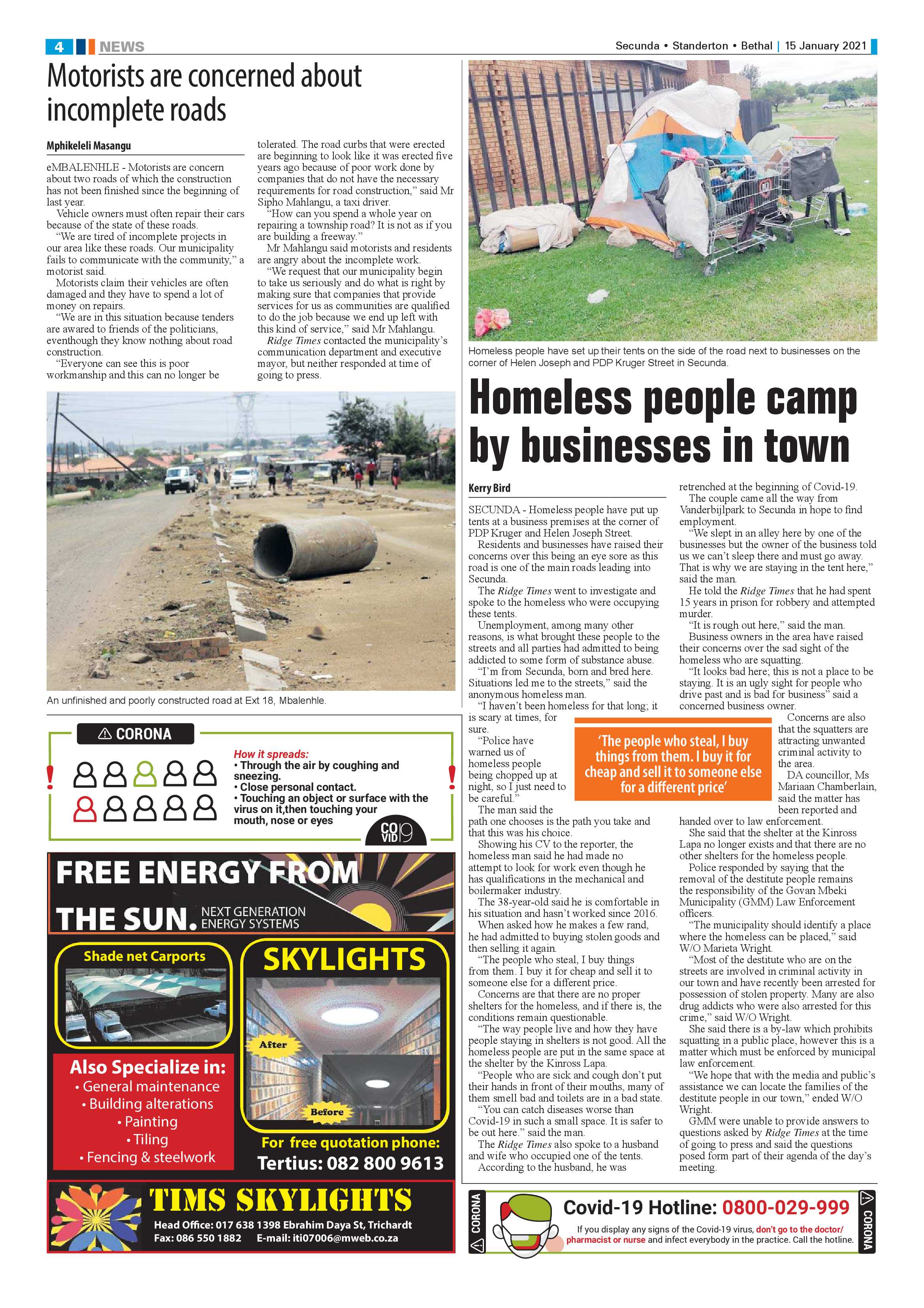 Ridge Times 15 January 2021 page 4