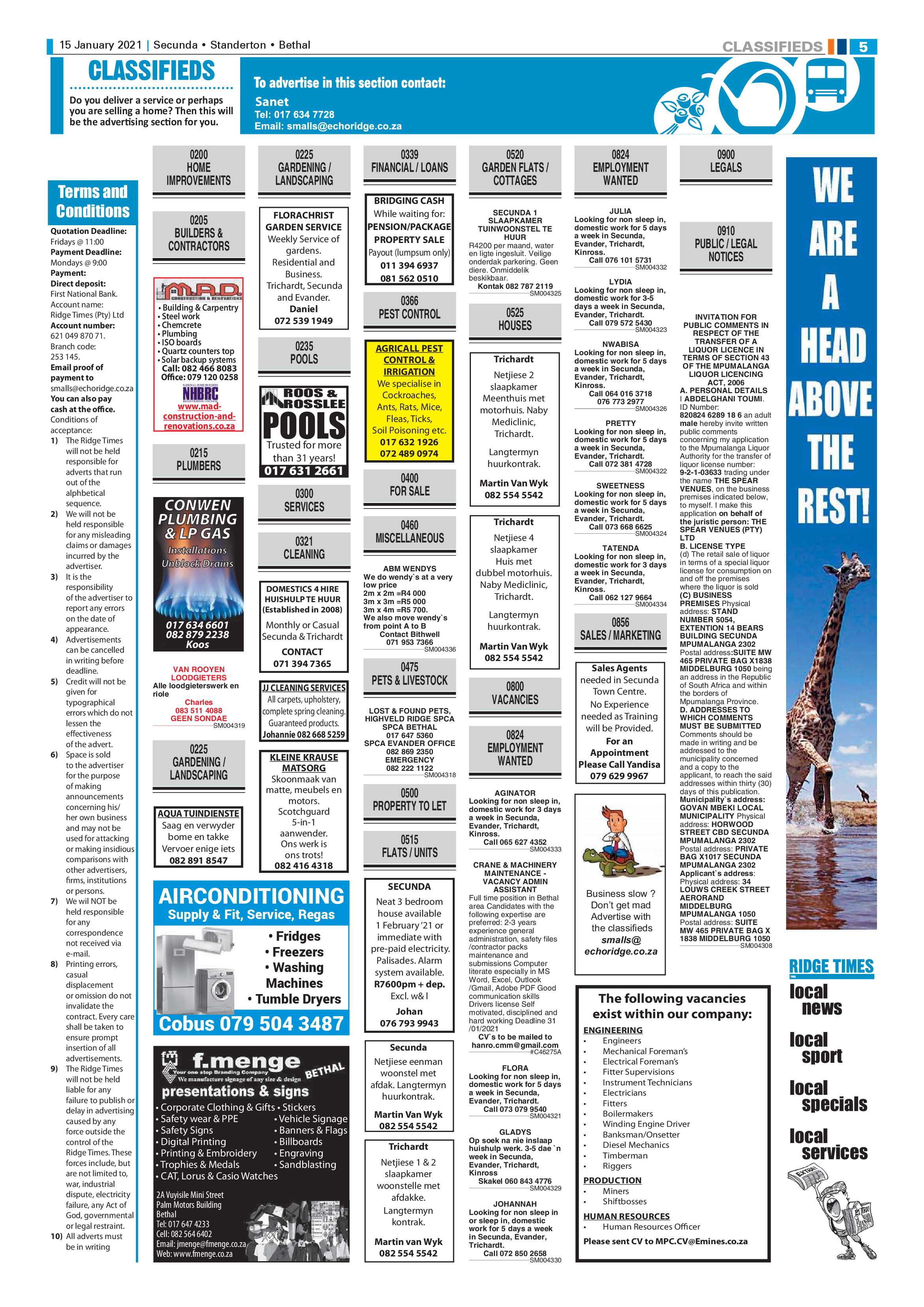 Ridge Times 15 January 2021 page 5
