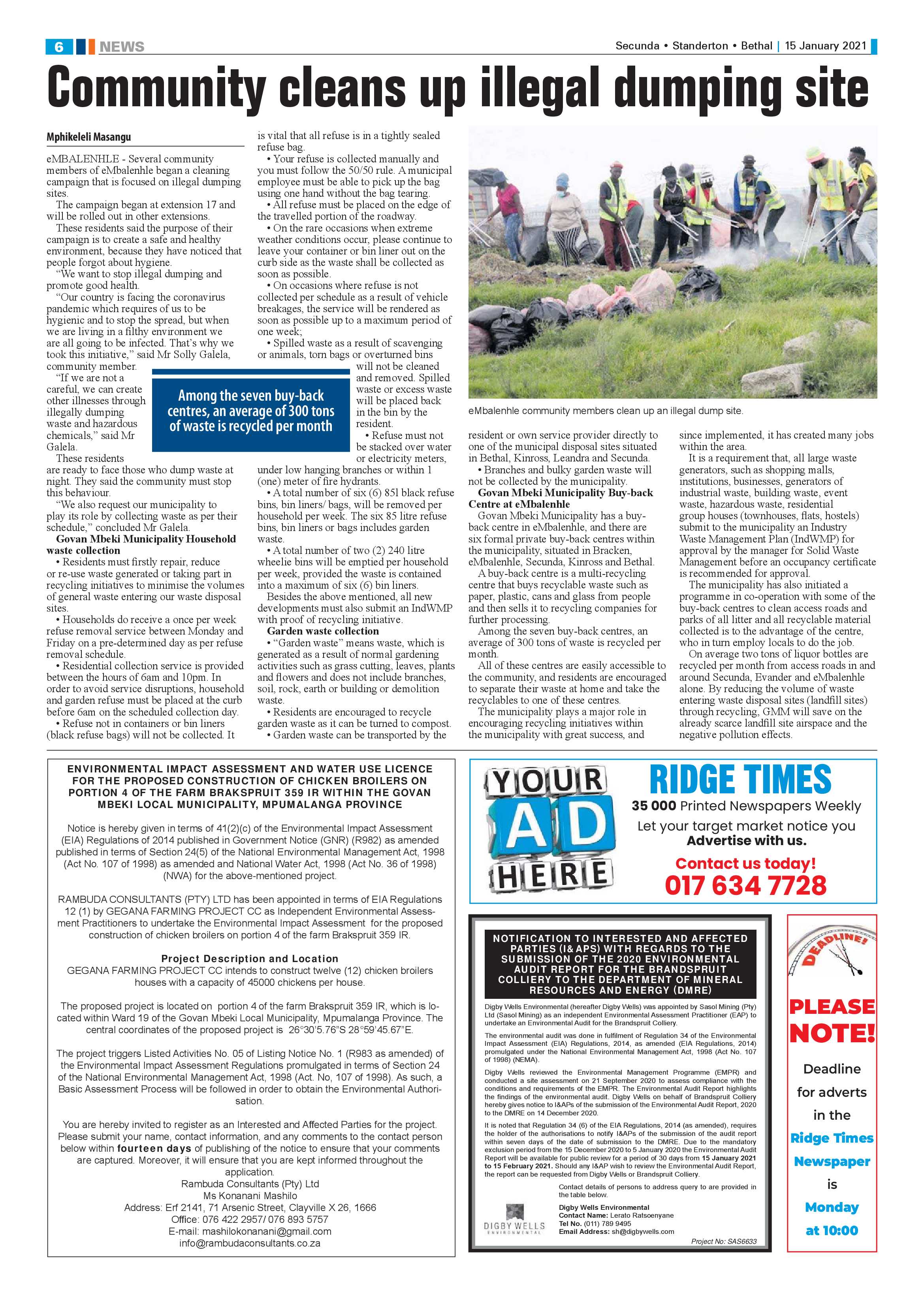 Ridge Times 15 January 2021 page 6