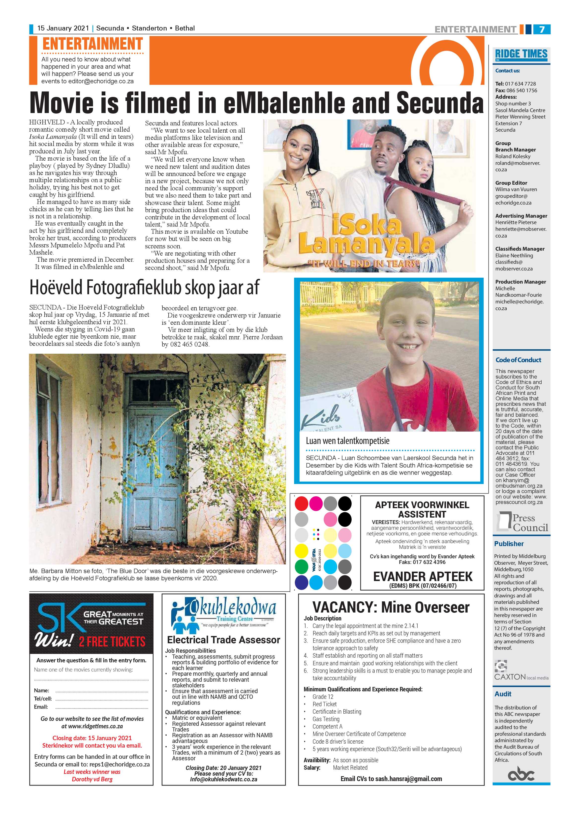 Ridge Times 15 January 2021 page 7