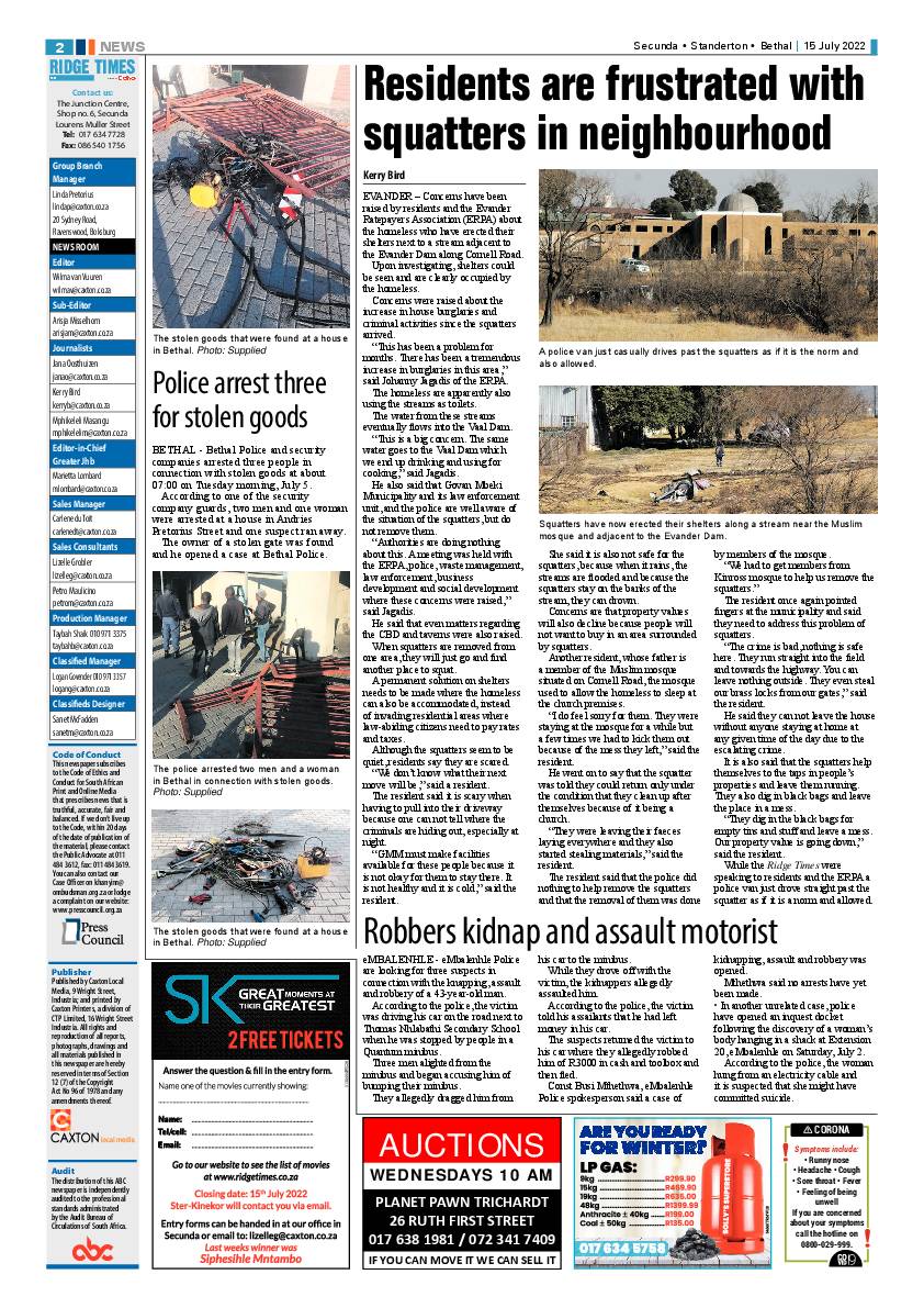 Ridge Times 15 July 2022 page 2