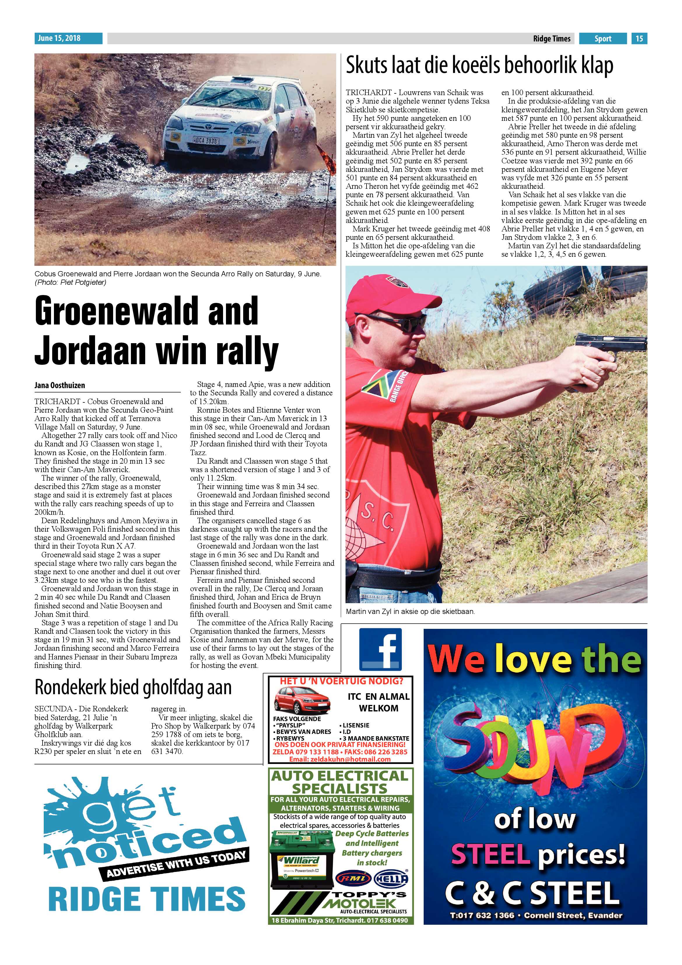 Ridge Times 15 June 2018 page 15