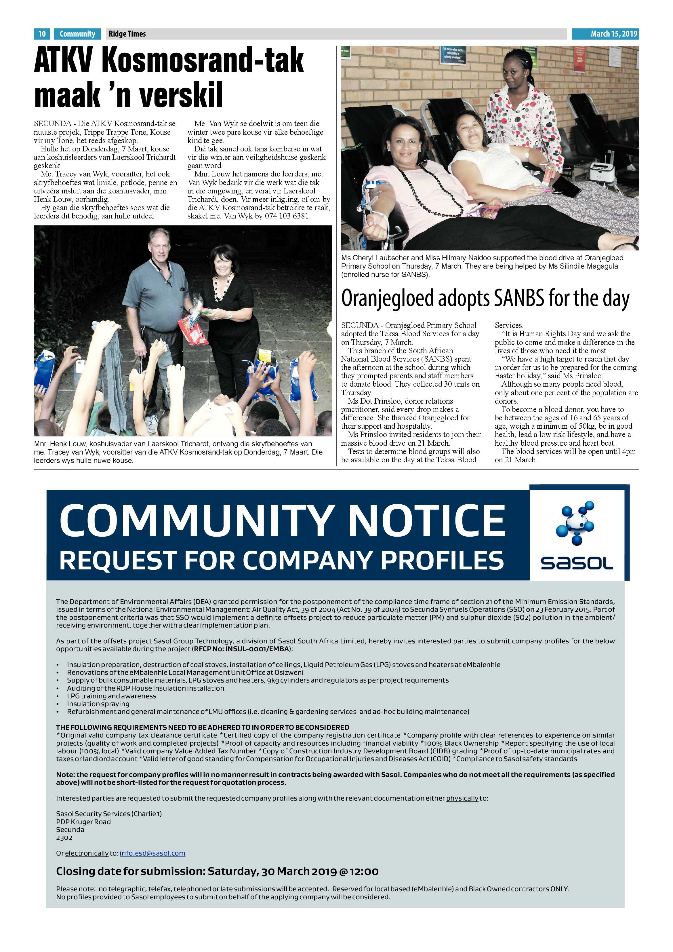 Ridge Times 15 March 2019 page 10