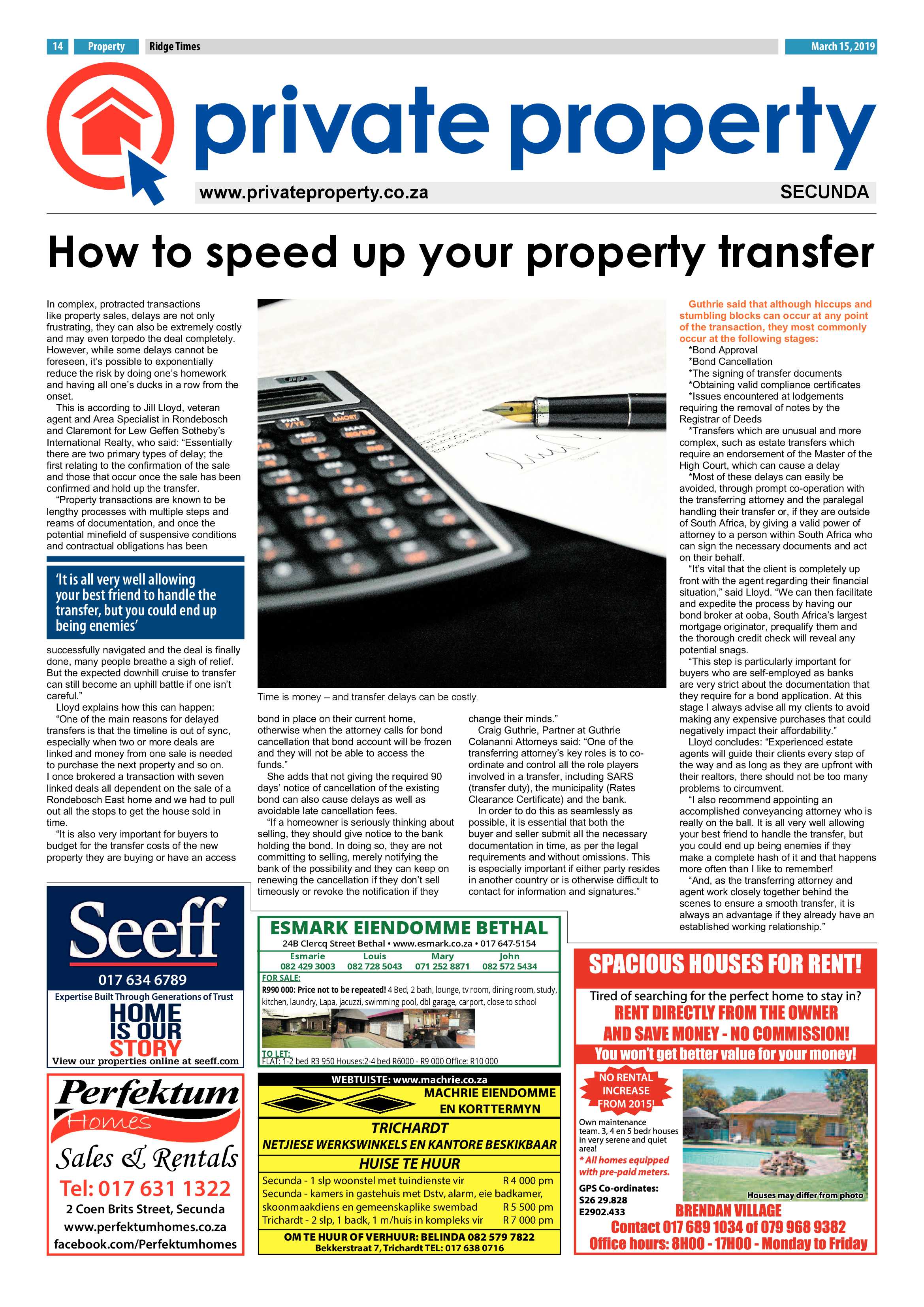 Ridge Times 15 March 2019 page 14