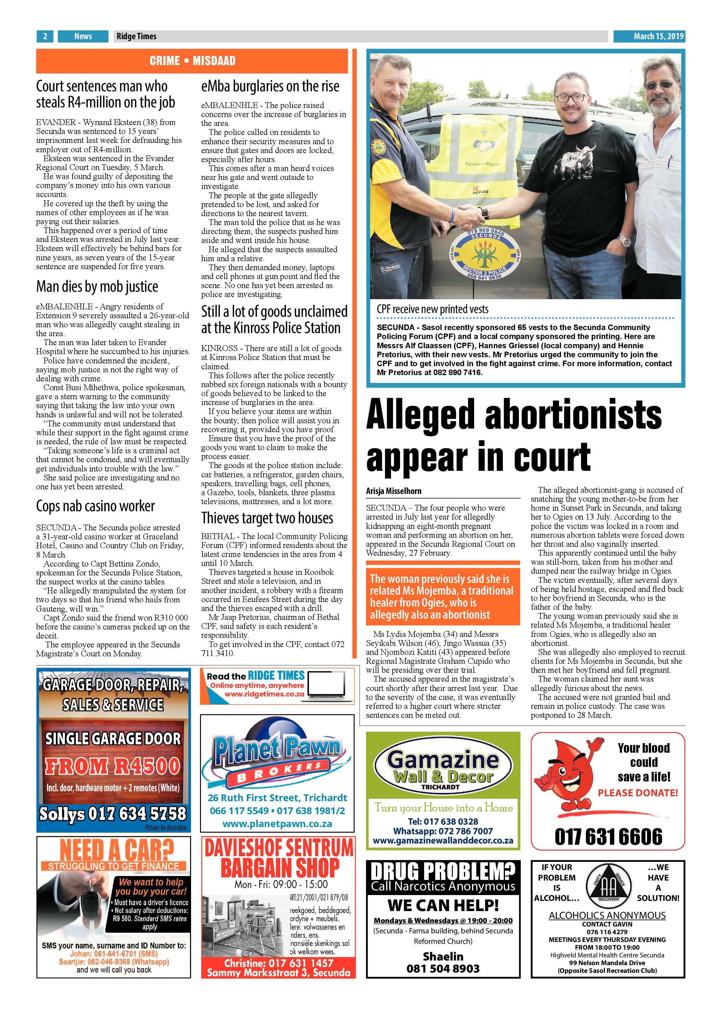 Ridge Times 15 March 2019 page 2