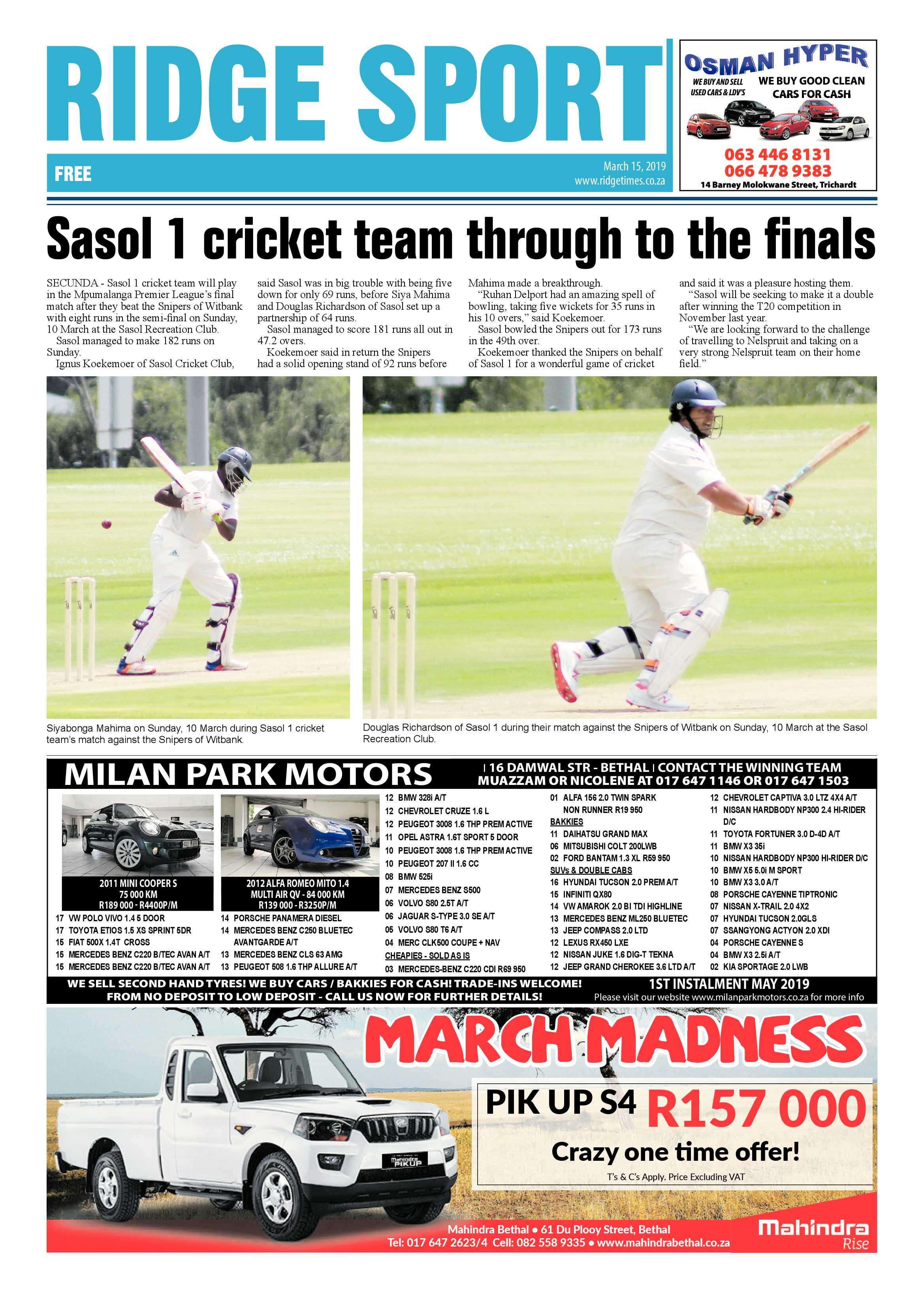Ridge Times 15 March 2019 page 20