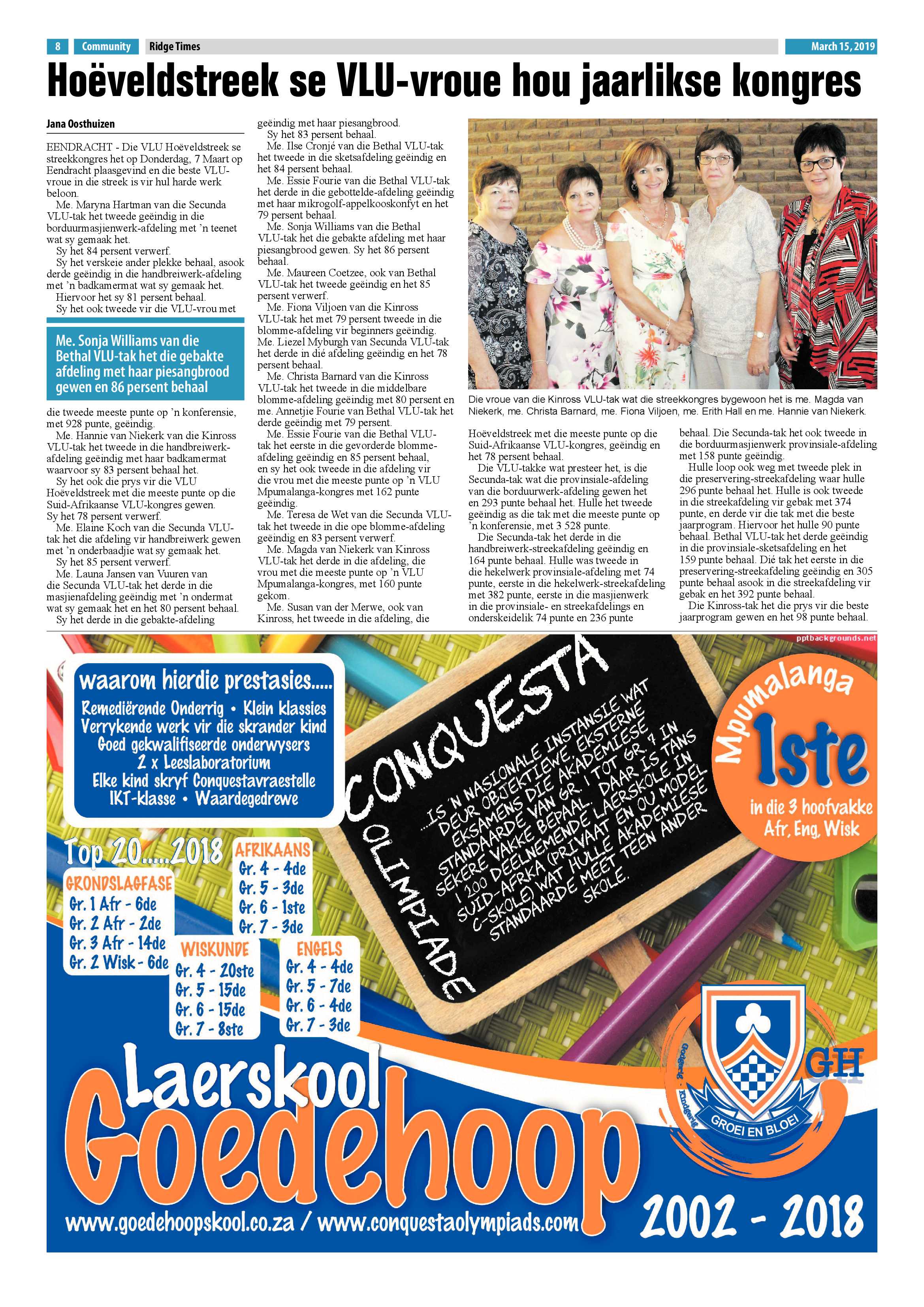 Ridge Times 15 March 2019 page 8