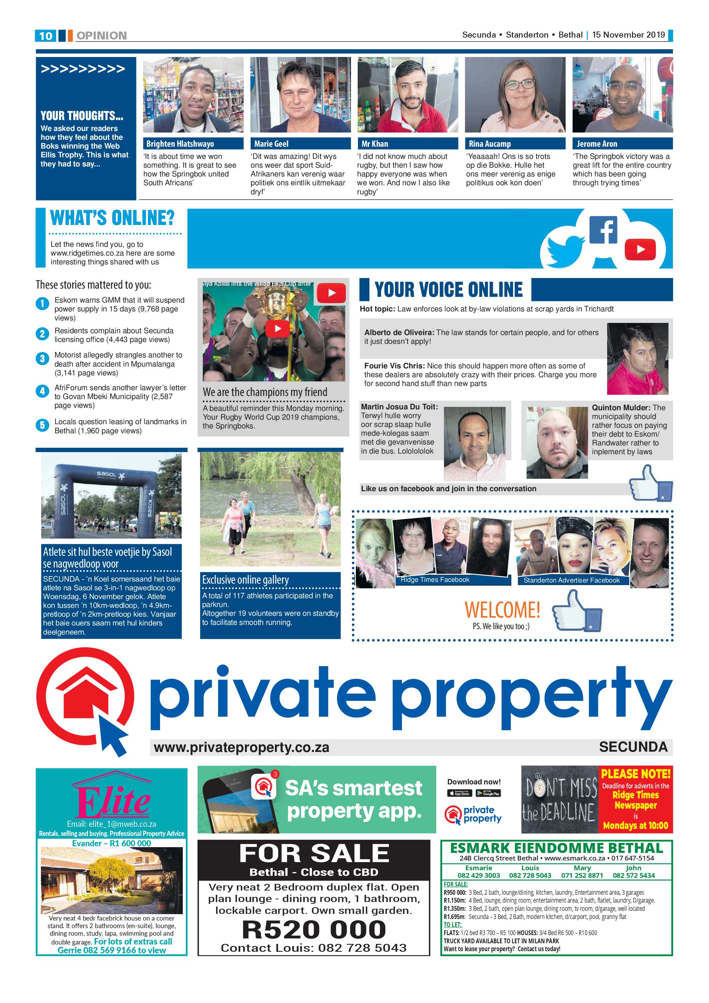 Ridge Times 15 November 2019 page 10
