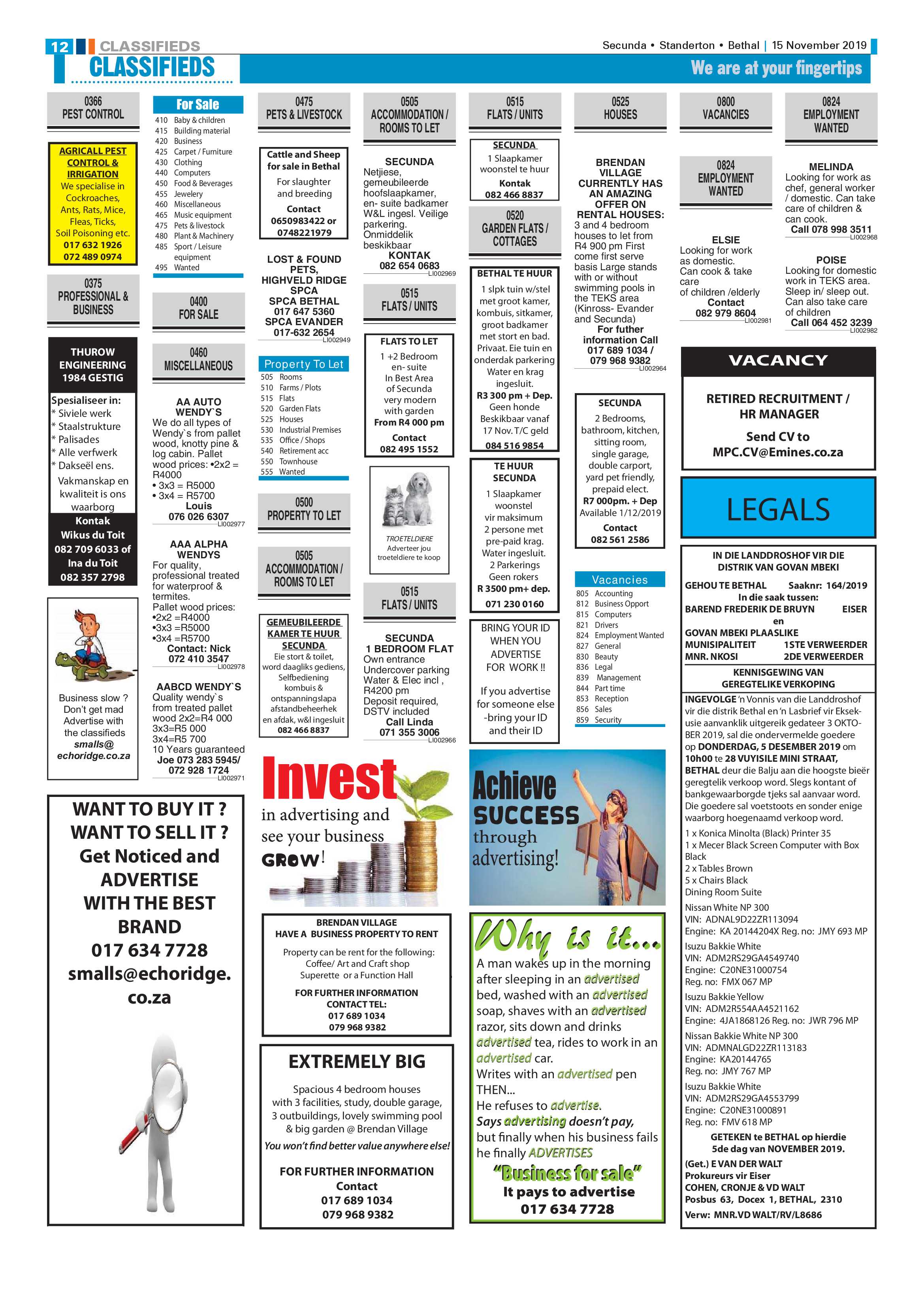 Ridge Times 15 November 2019 page 12