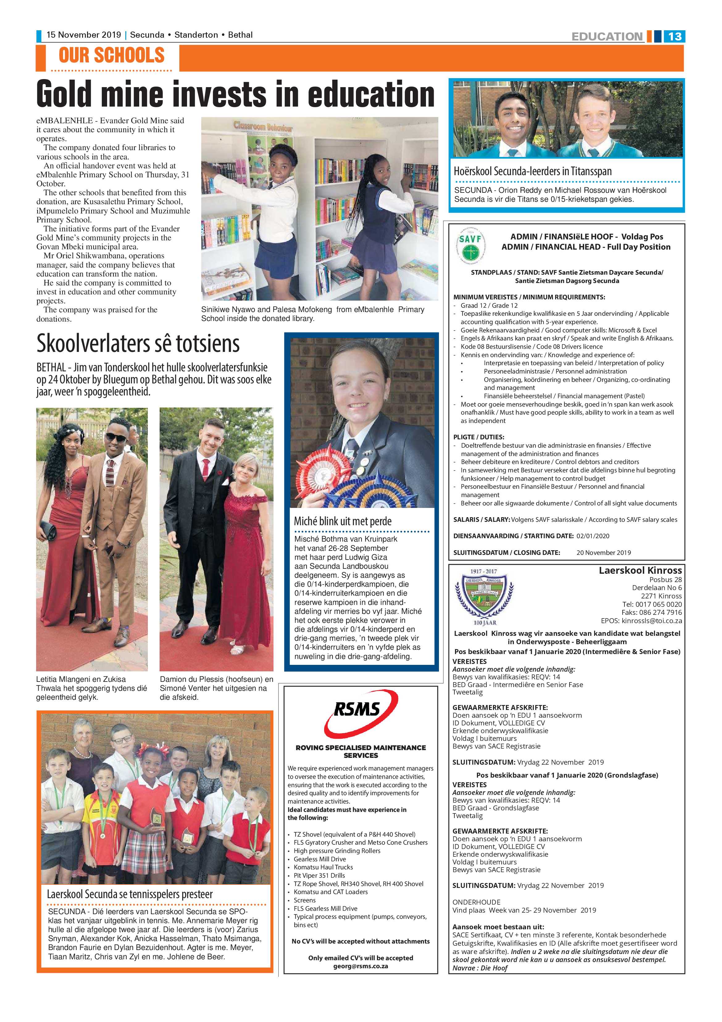 Ridge Times 15 November 2019 page 13