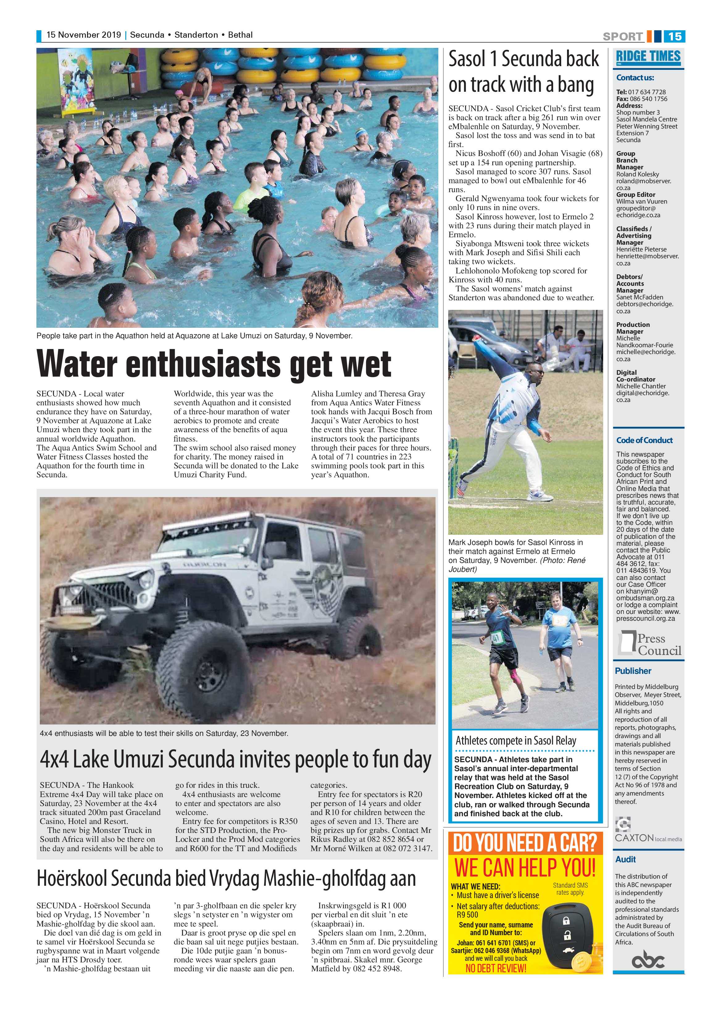 Ridge Times 15 November 2019 page 15