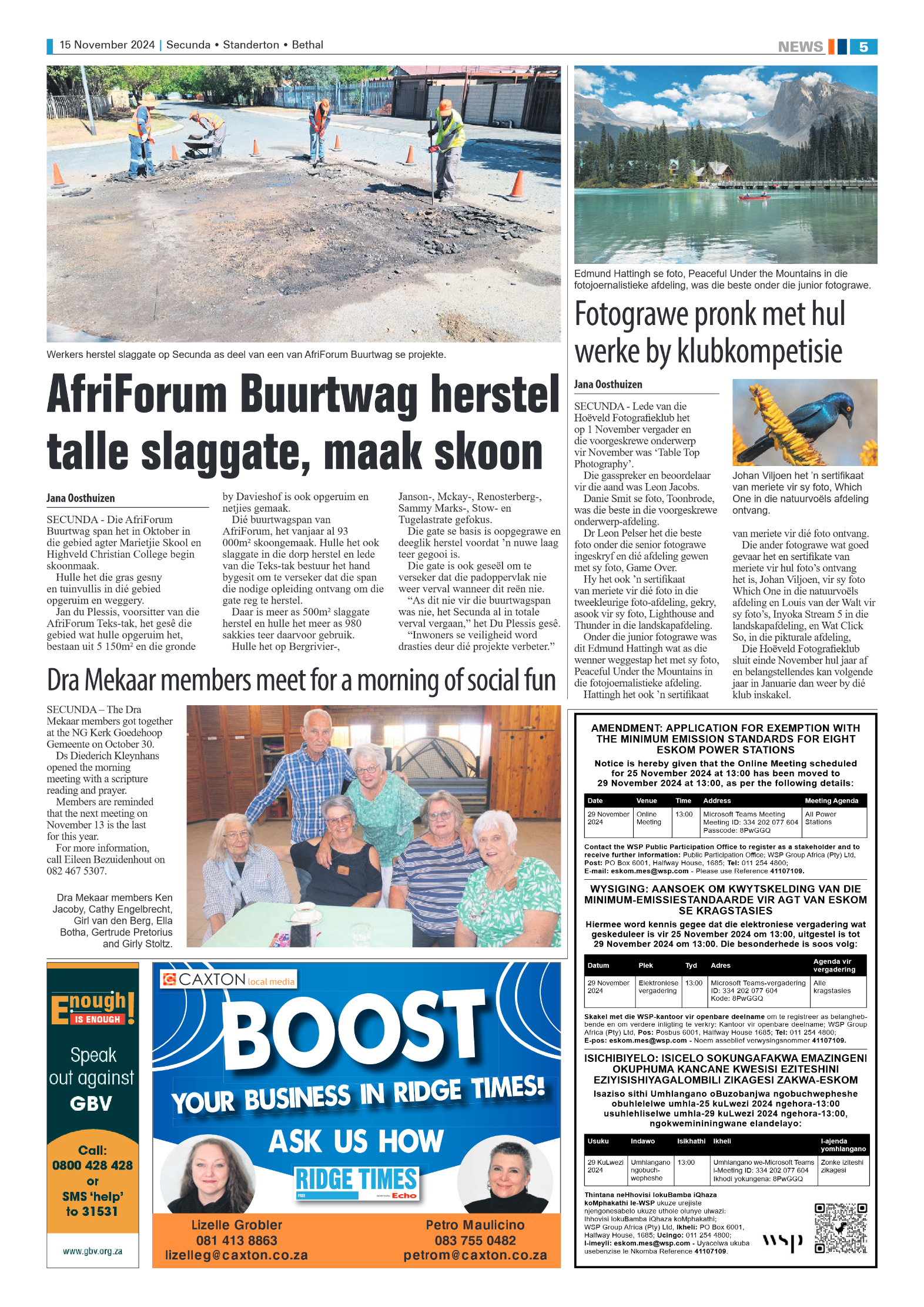 Ridge Times 15 November 2024 page 5