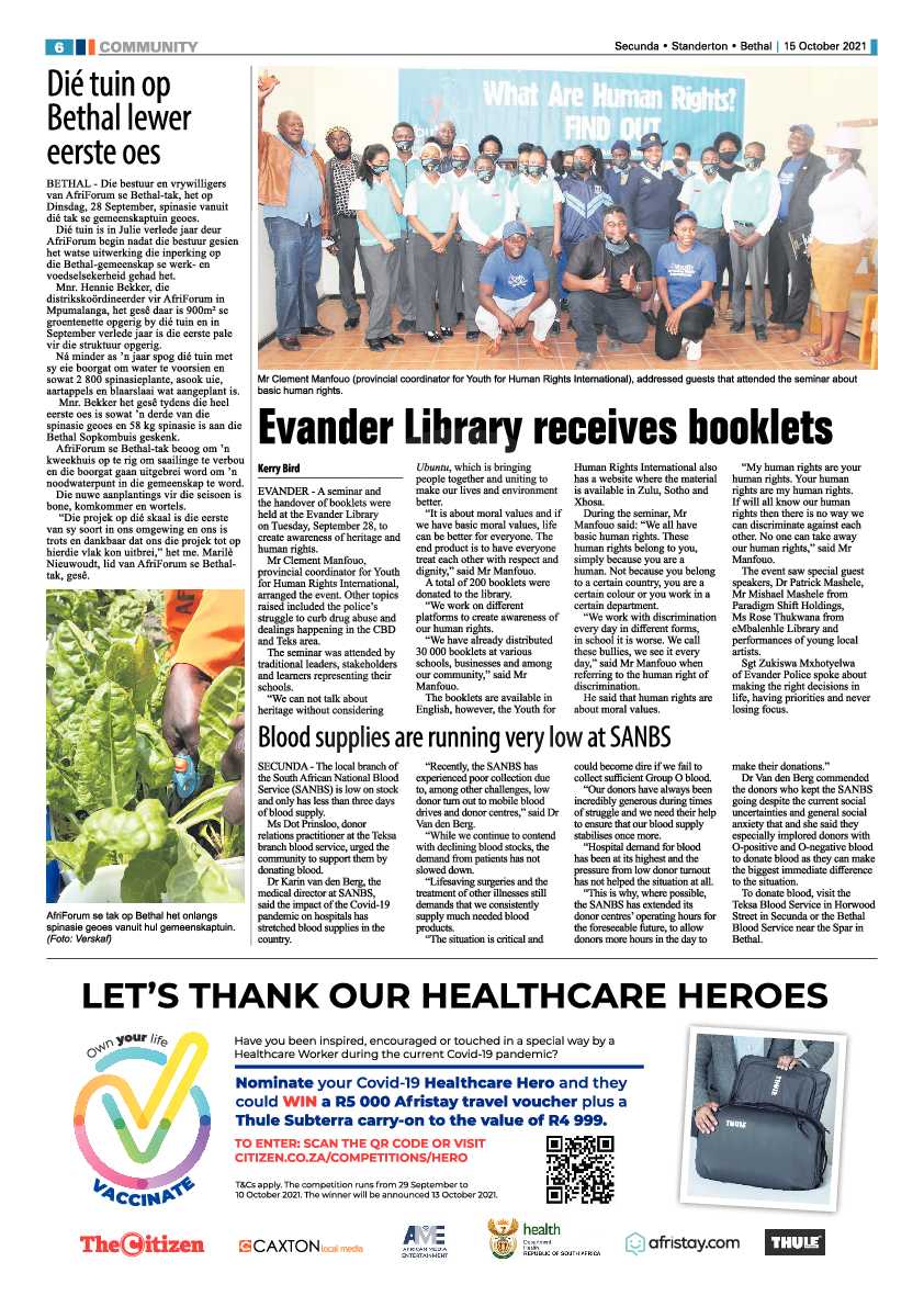 Ridge Times 15 October 2021 page 6