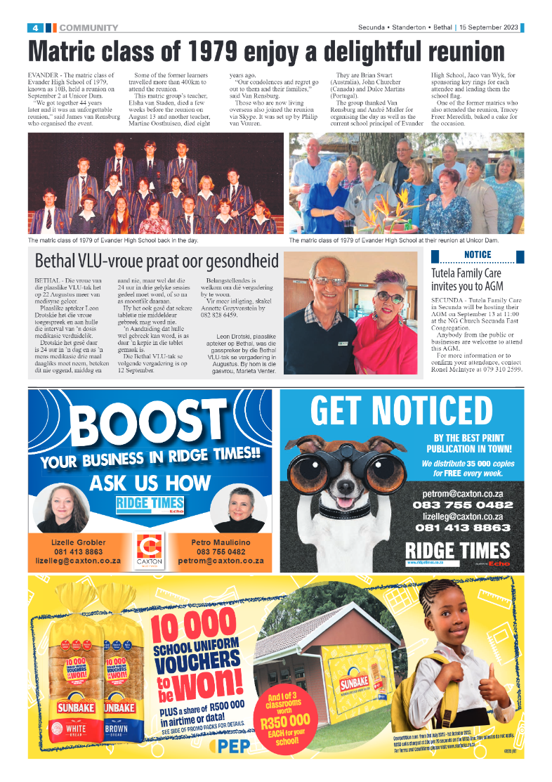 Ridge Times 15 September 2023 page 4