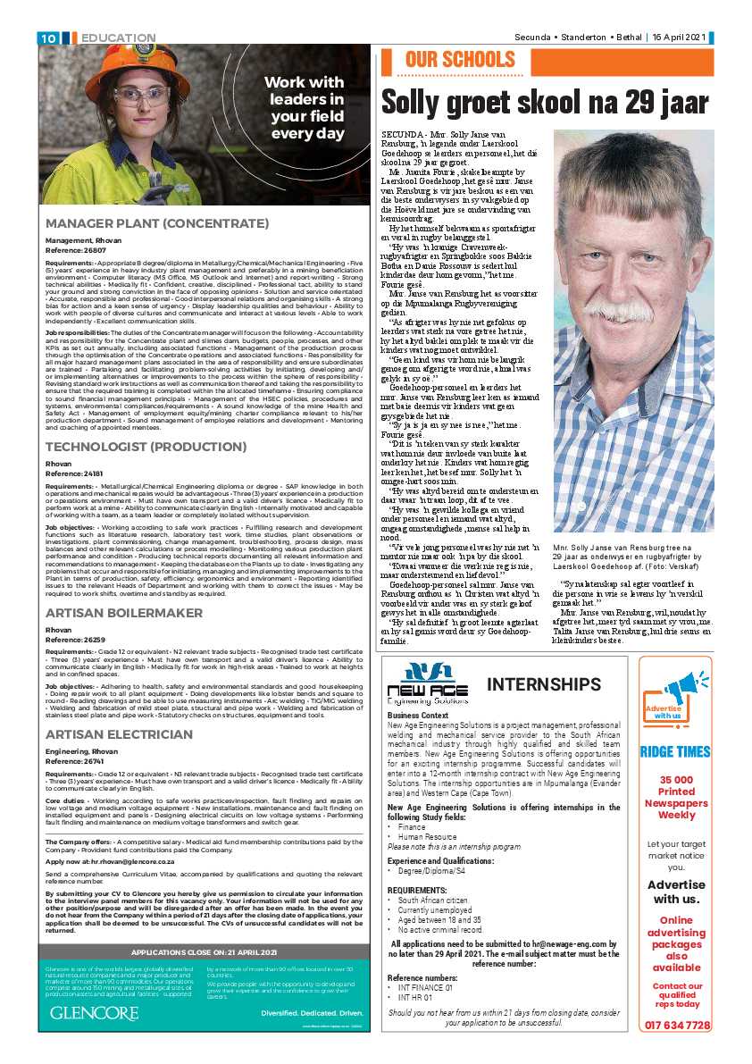 Ridge Times 16 April 2021 page 10