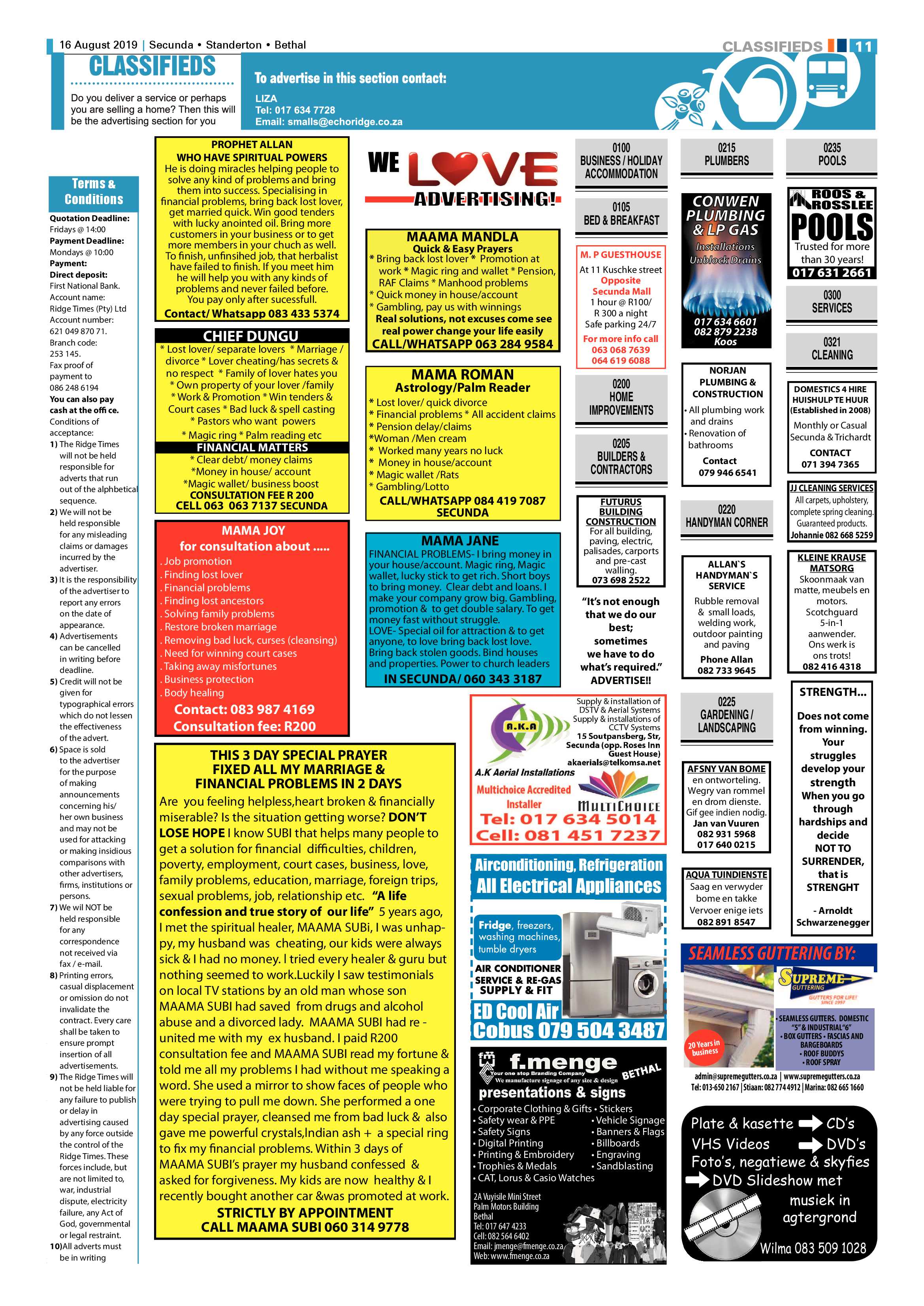 Ridge Times 16 August 2019 page 11