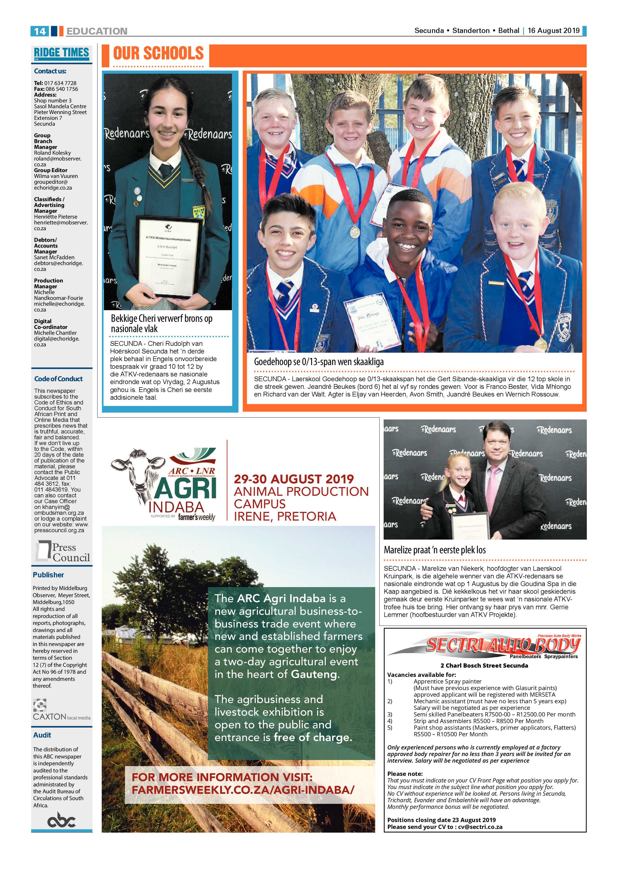 Ridge Times 16 August 2019 page 14