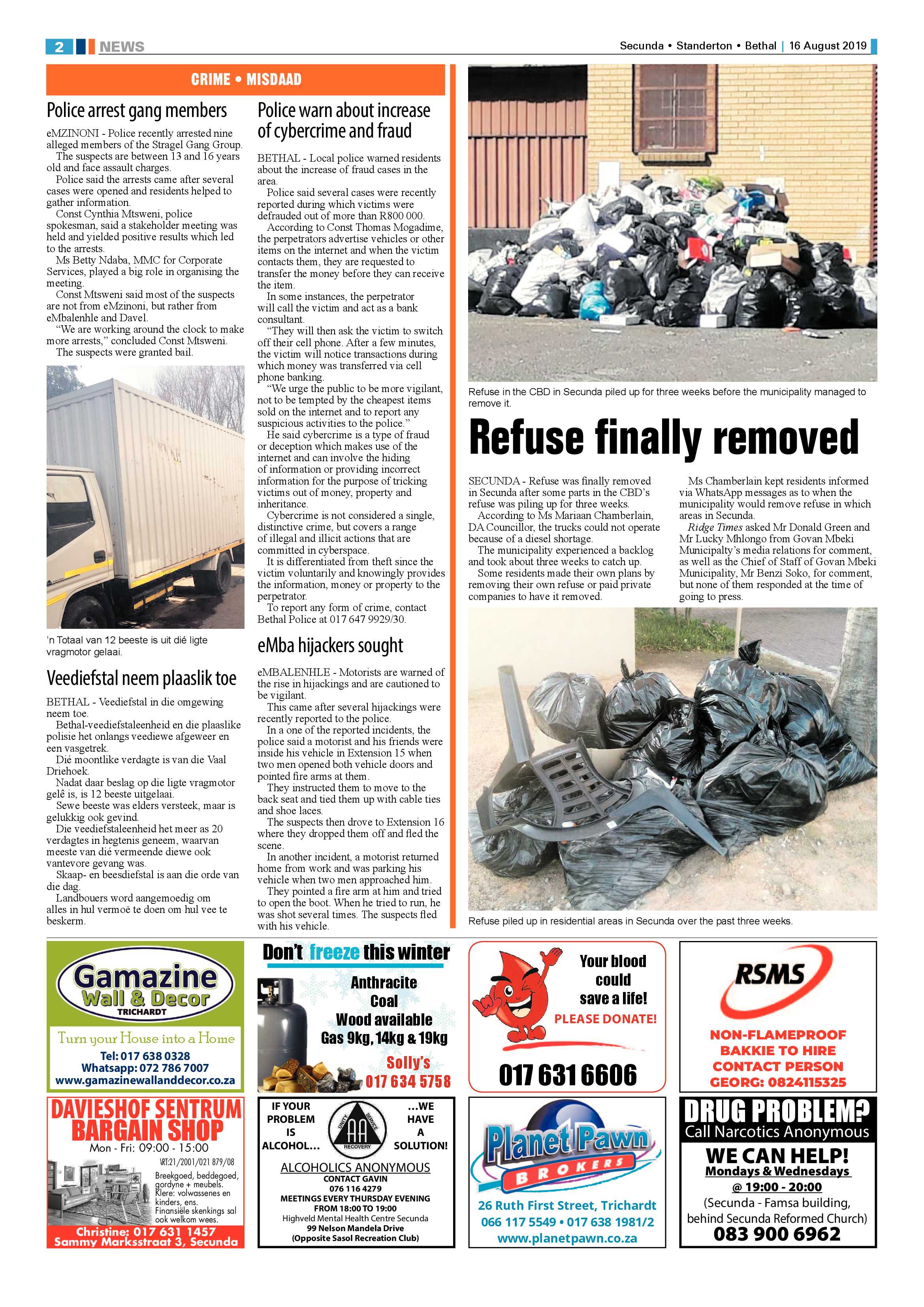 Ridge Times 16 August 2019 page 2