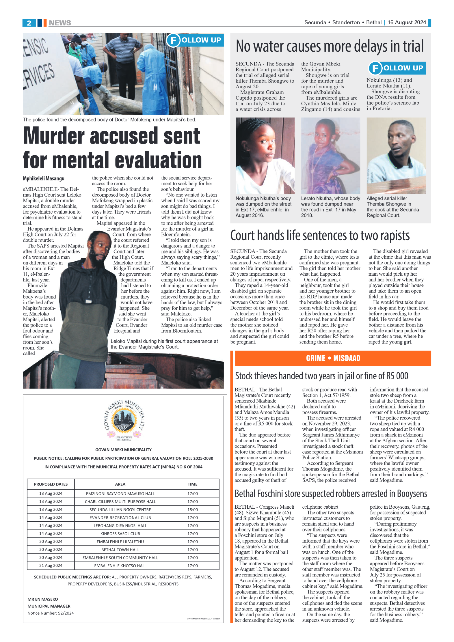 Ridge Times 16 August 2024 page 2