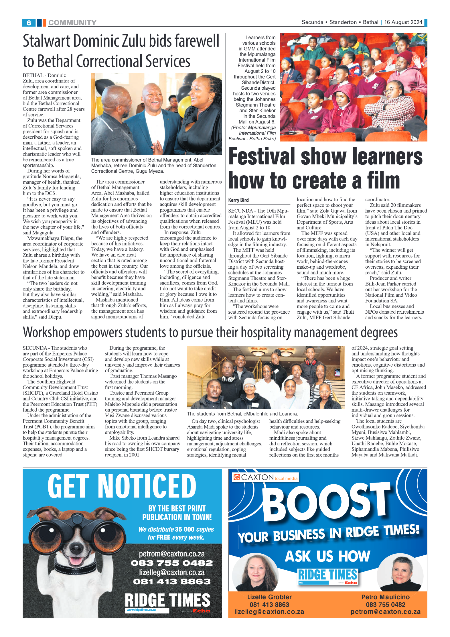 Ridge Times 16 August 2024 page 6