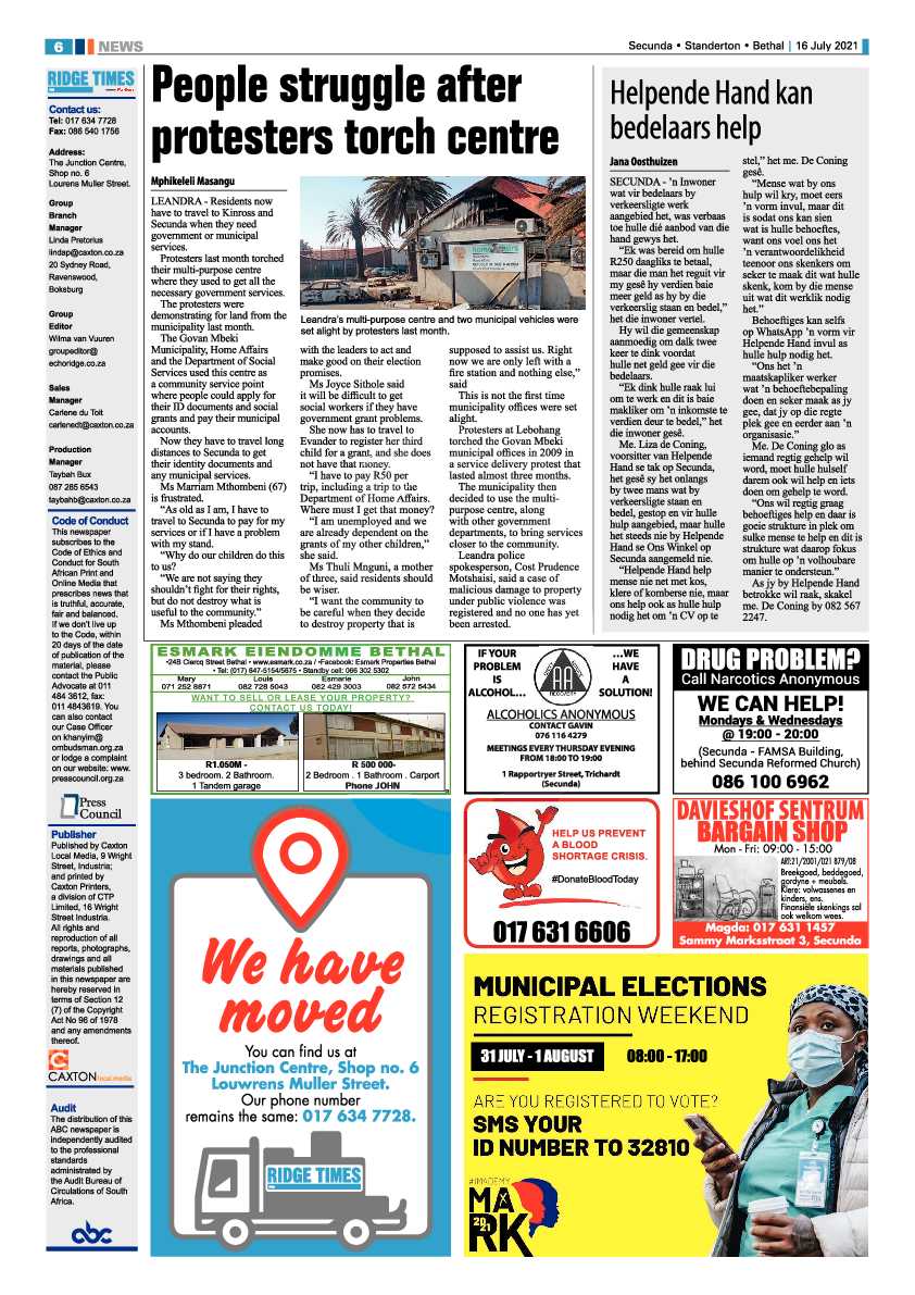 Ridge Times 16 July 2021 page 6