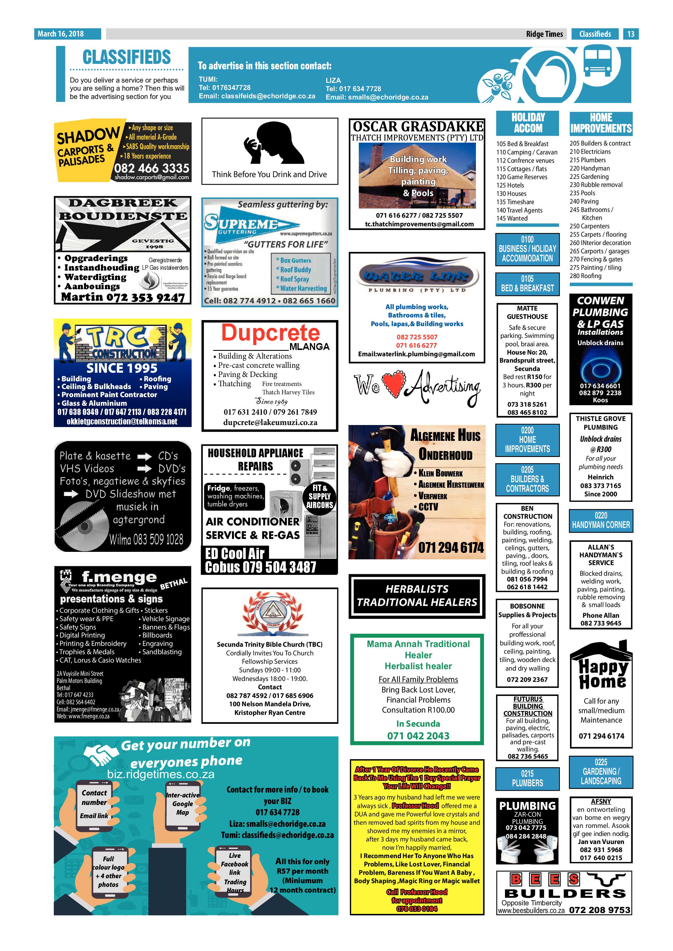 Ridge Times 16 March 2018 page 13