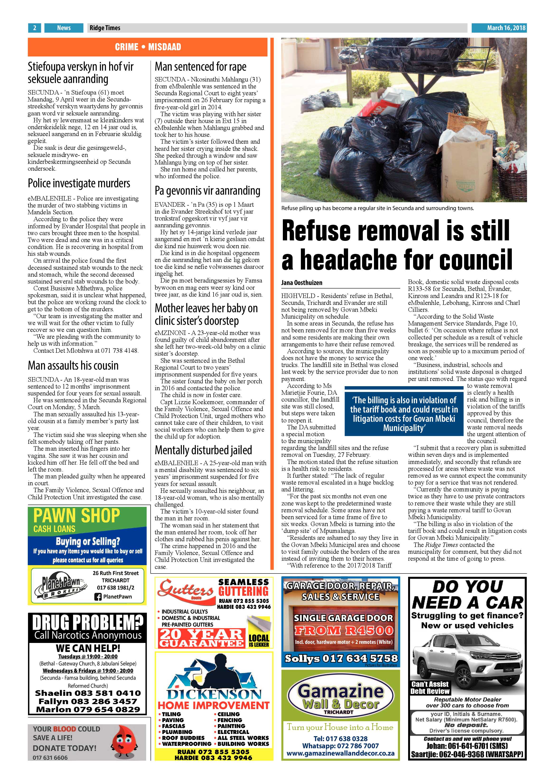 Ridge Times 16 March 2018 page 2
