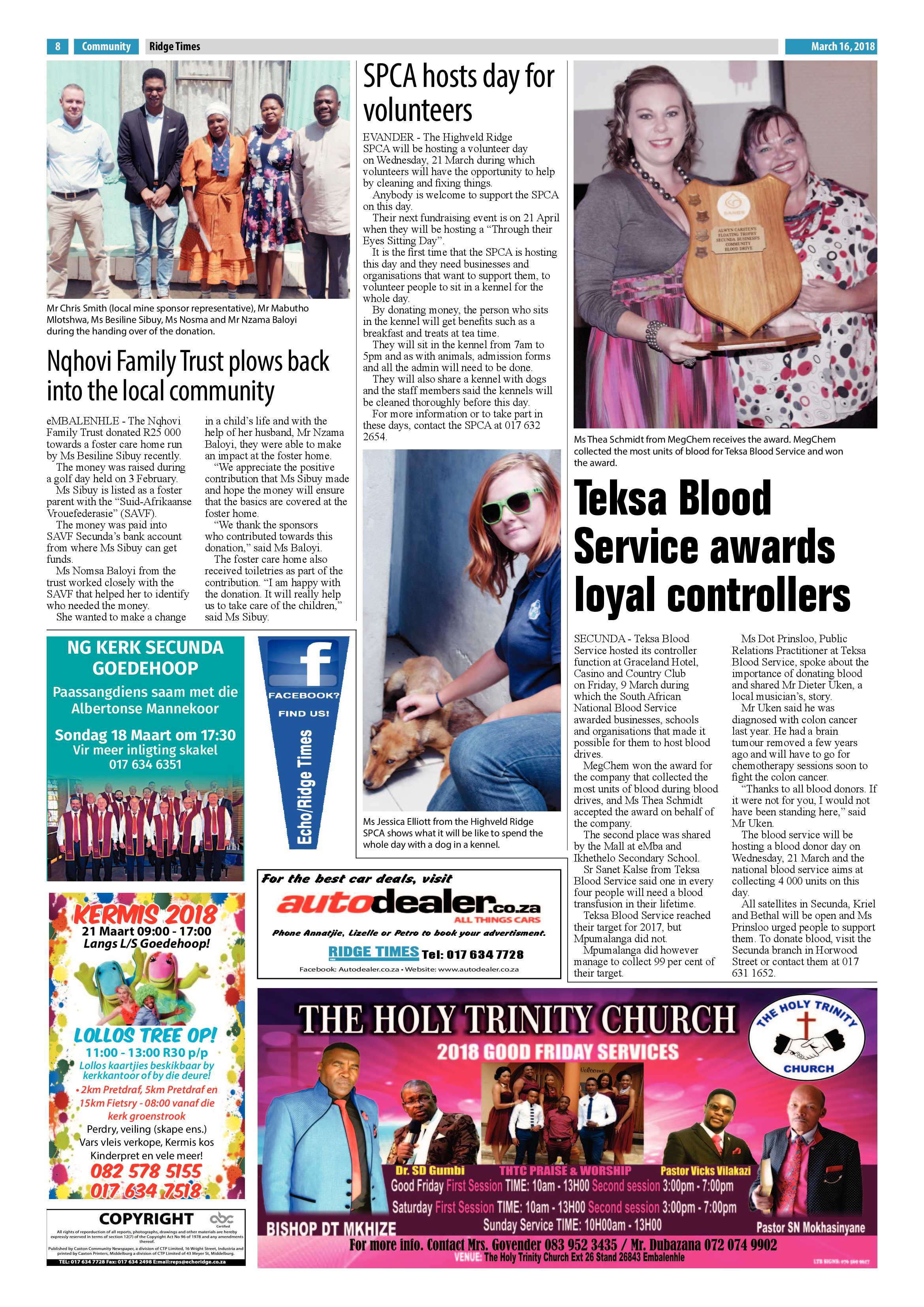 Ridge Times 16 March 2018 page 8