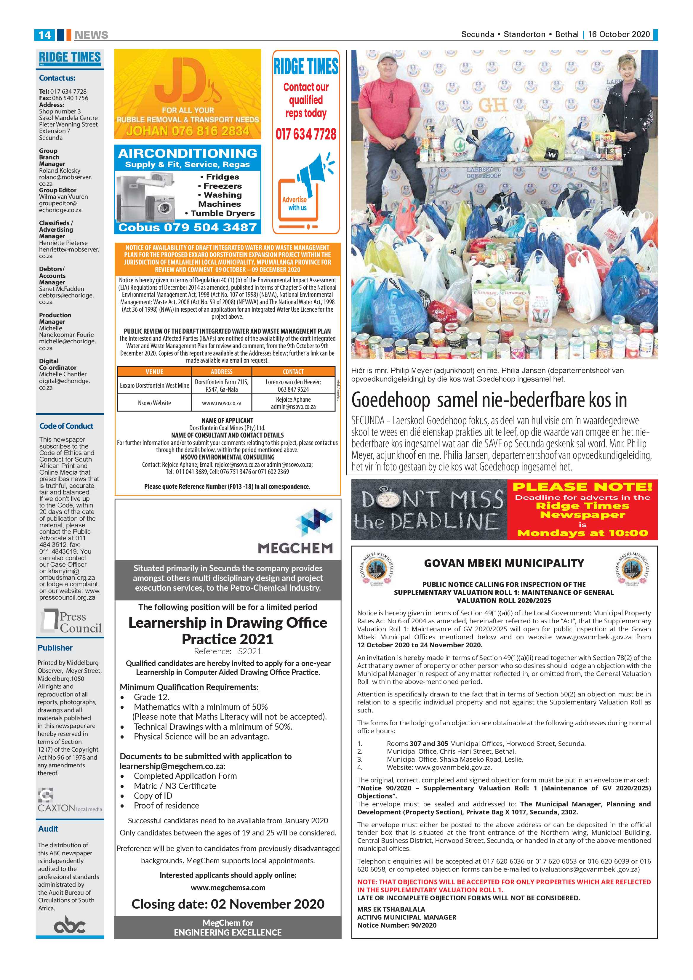 Ridge Times 16 October 2020 page 14